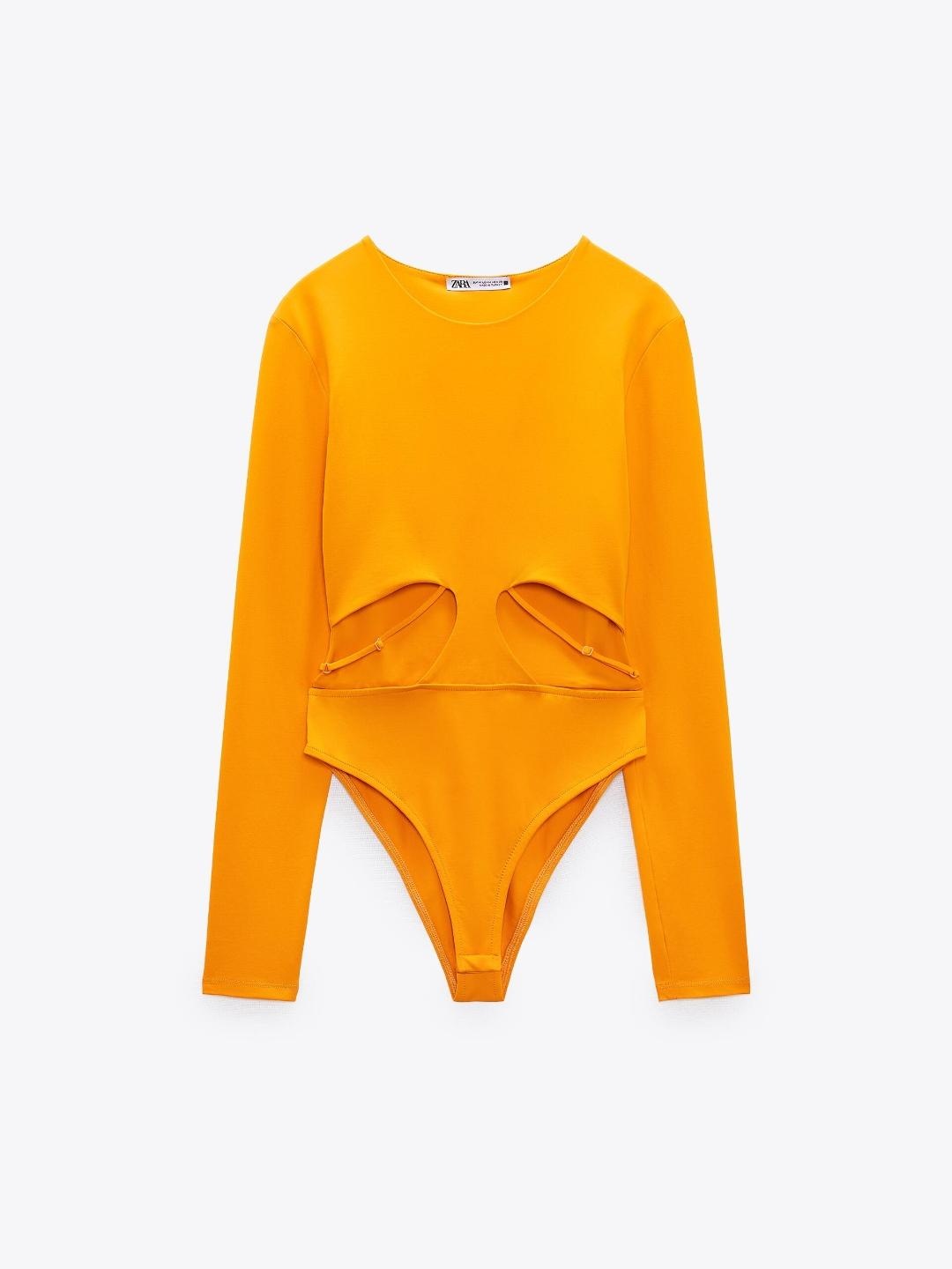 

ZARA Women Orange Bodysuit