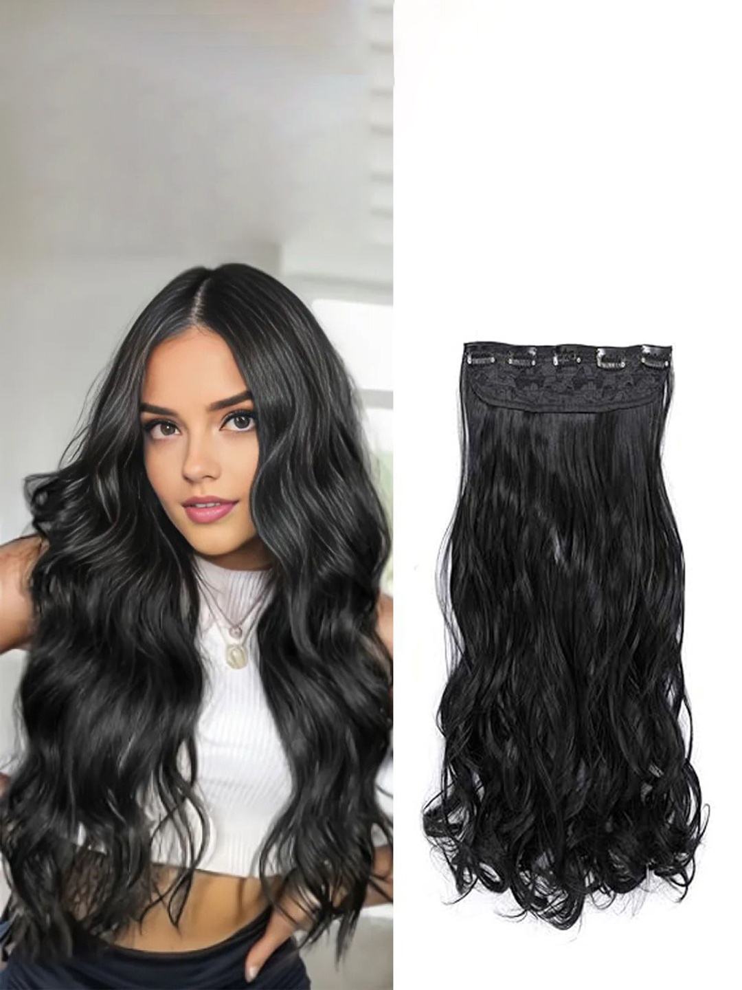 

D-Divine Wavy Hair Extension - Natural Black