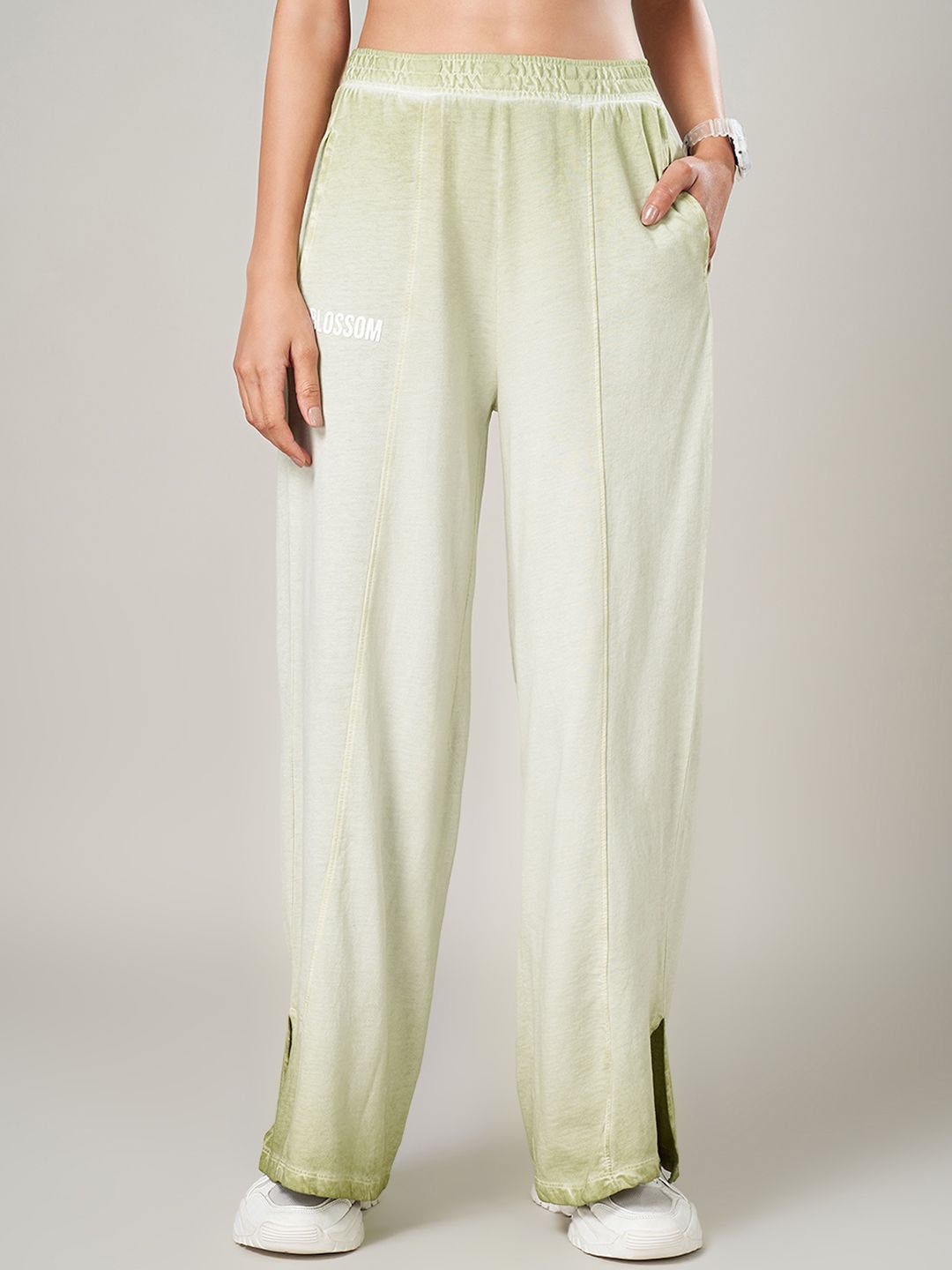 

Ajile by Pantaloons Women Mid-Rise Track Pants, Olive