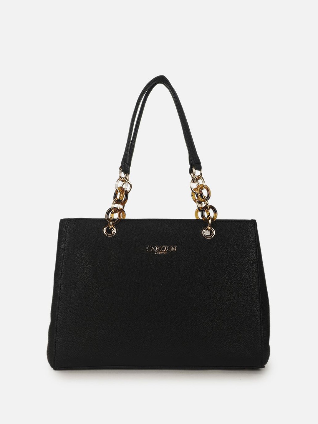 

Carlton London Women Solid Structured Shoulder Bag, Black