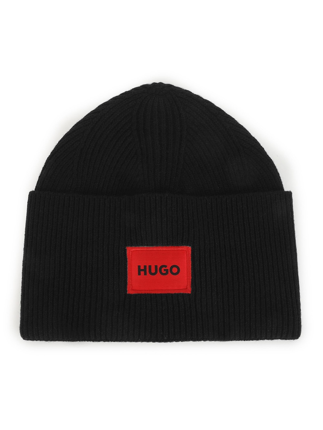 

HUGO Men Cotton Beanie, Black