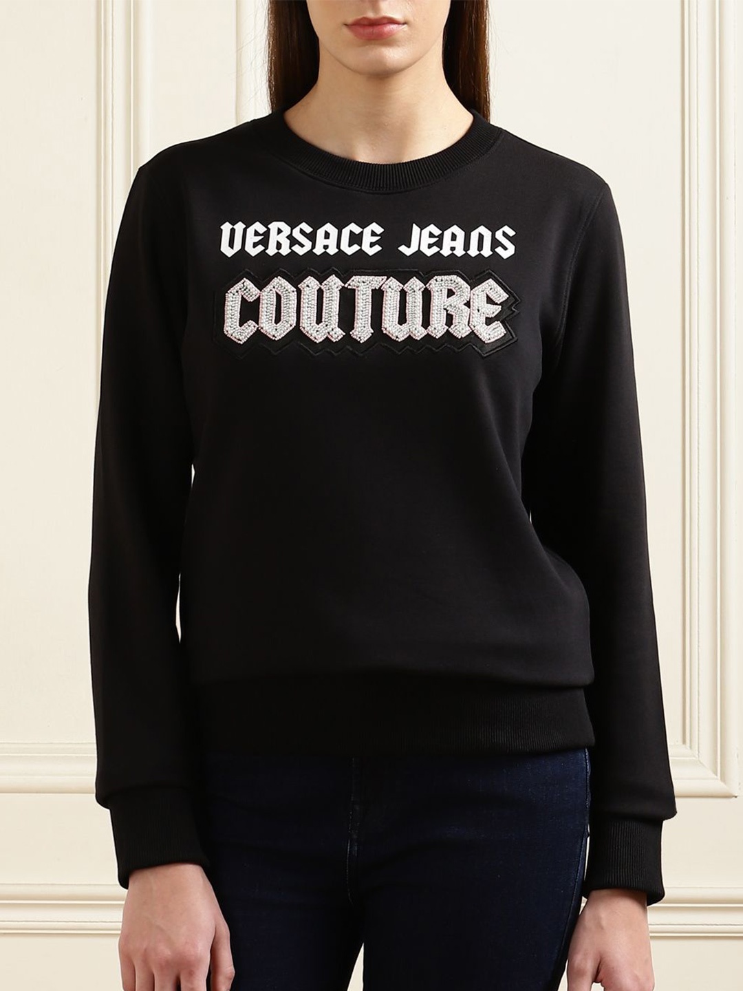 

Versace Jeans Couture Women Printed Sweatshirt, Black