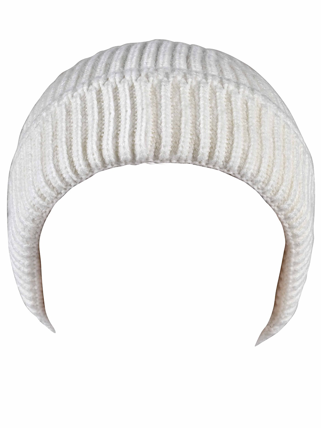

Calvadoss Women Woollen Self Design Beanie, Cream