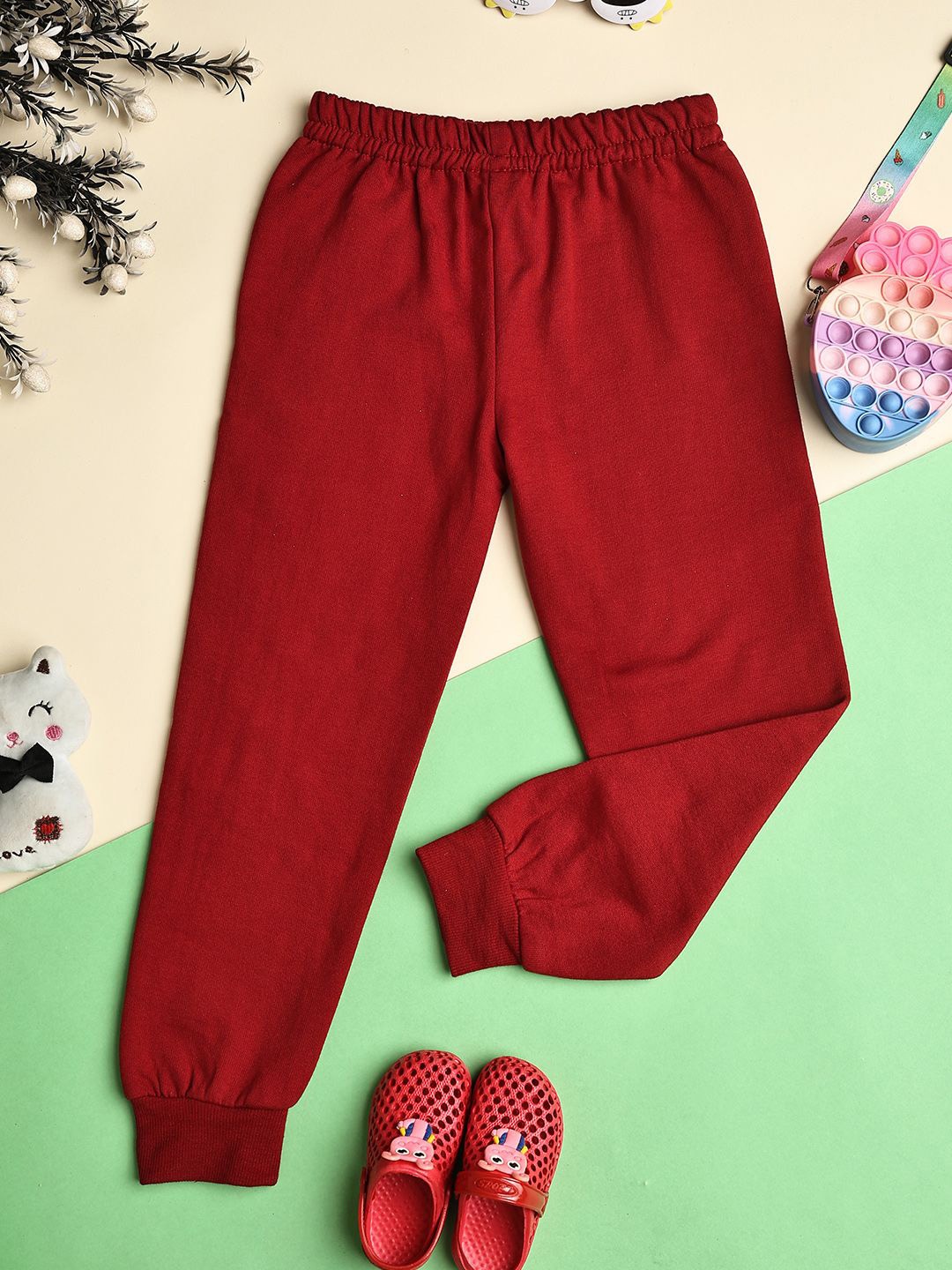 

Cutiekins Girls Regular Fit Joggers, Maroon