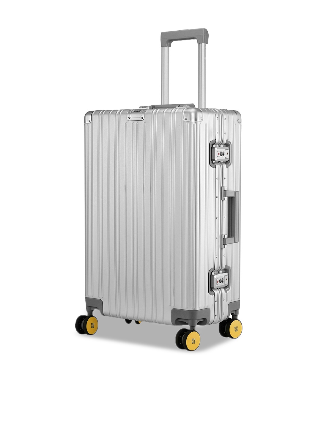 

EUME Textured Medium Padded Trolley Bag, Silver