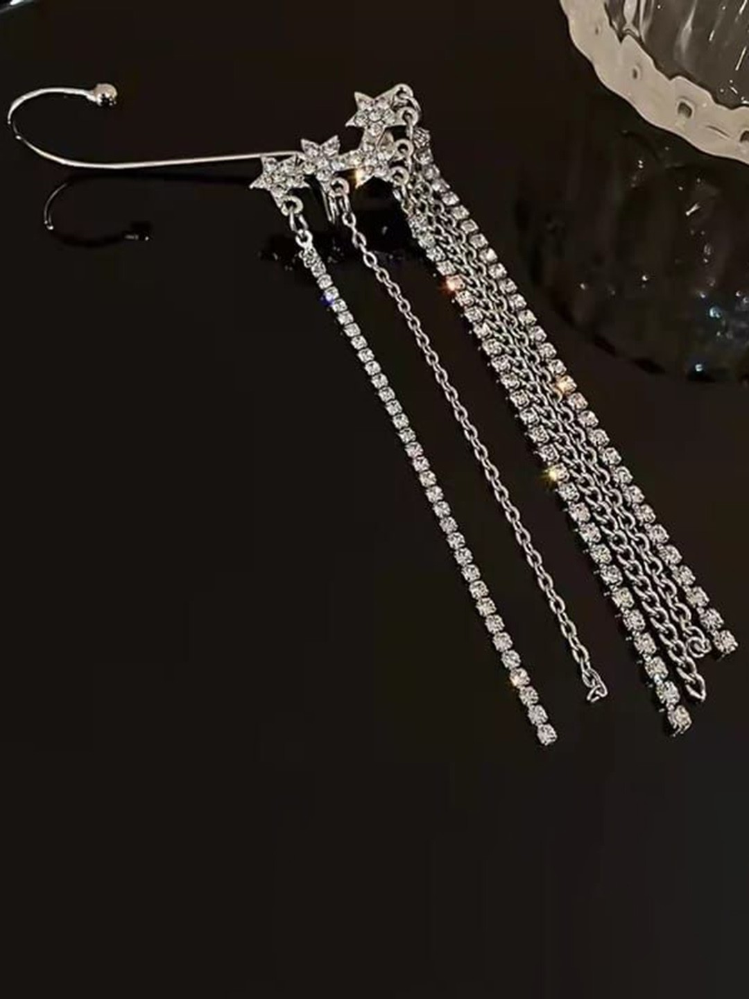 

YU FASHIONS Geometric Drop Earrings, Silver