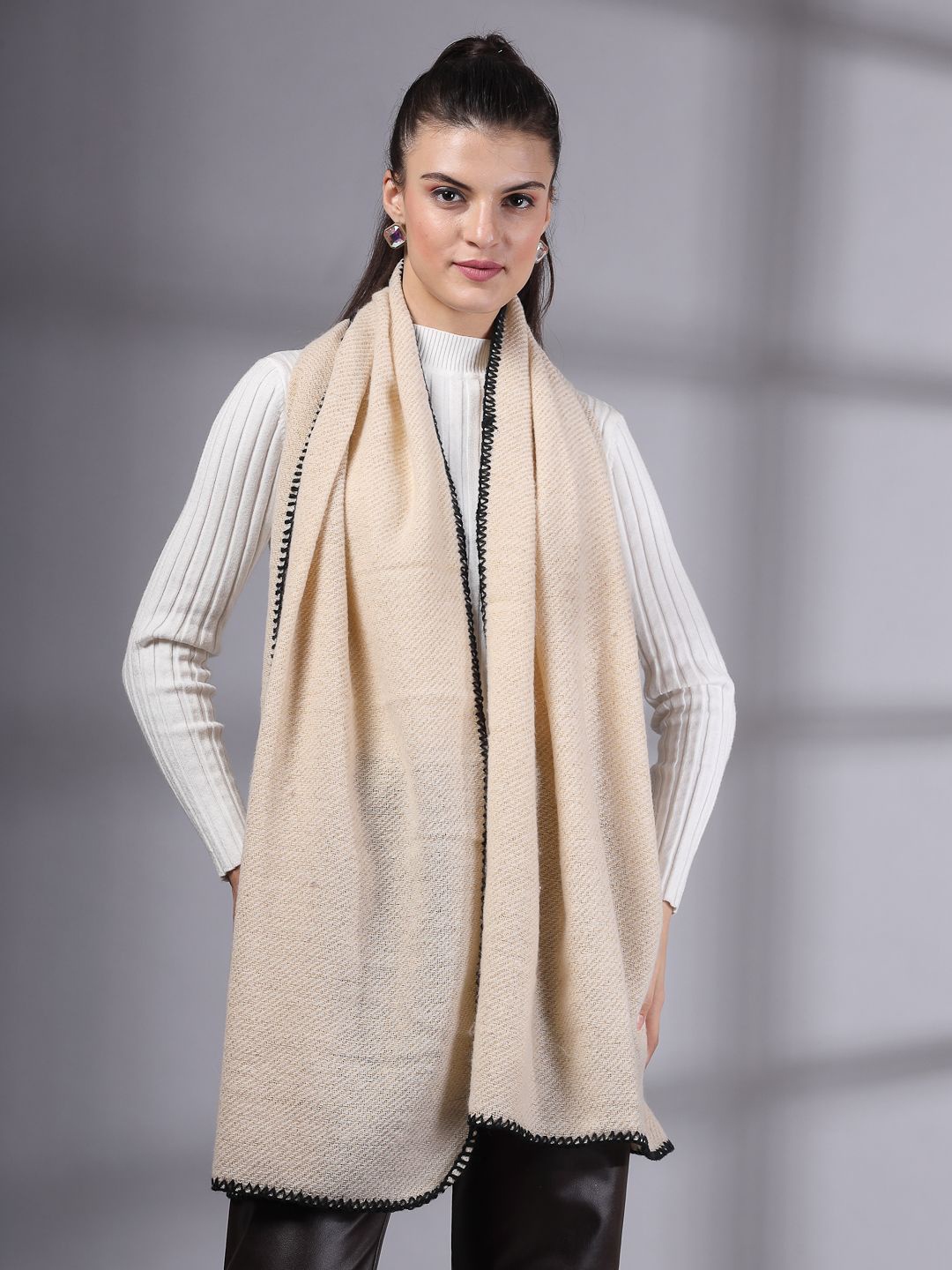 

Mafadeny Women Winter Stylished & Cosy Stole, Off white