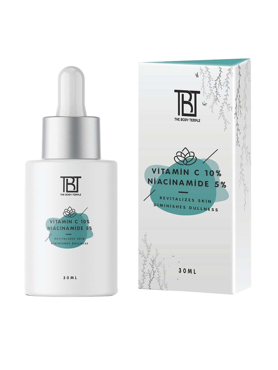 

The Body Temple 10% Vitamin C & 5% Niacinamide Face Serum For Clear Glowing Skin - 30 ml, White