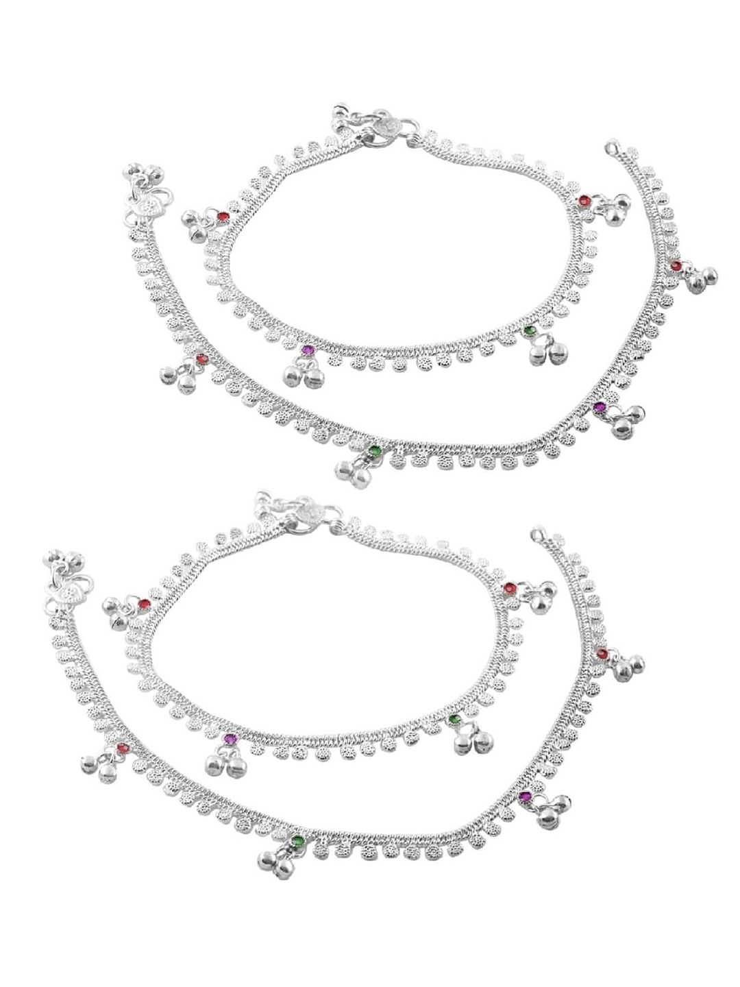 

Heer Collection Set of 2 Silver-Plated Anklet