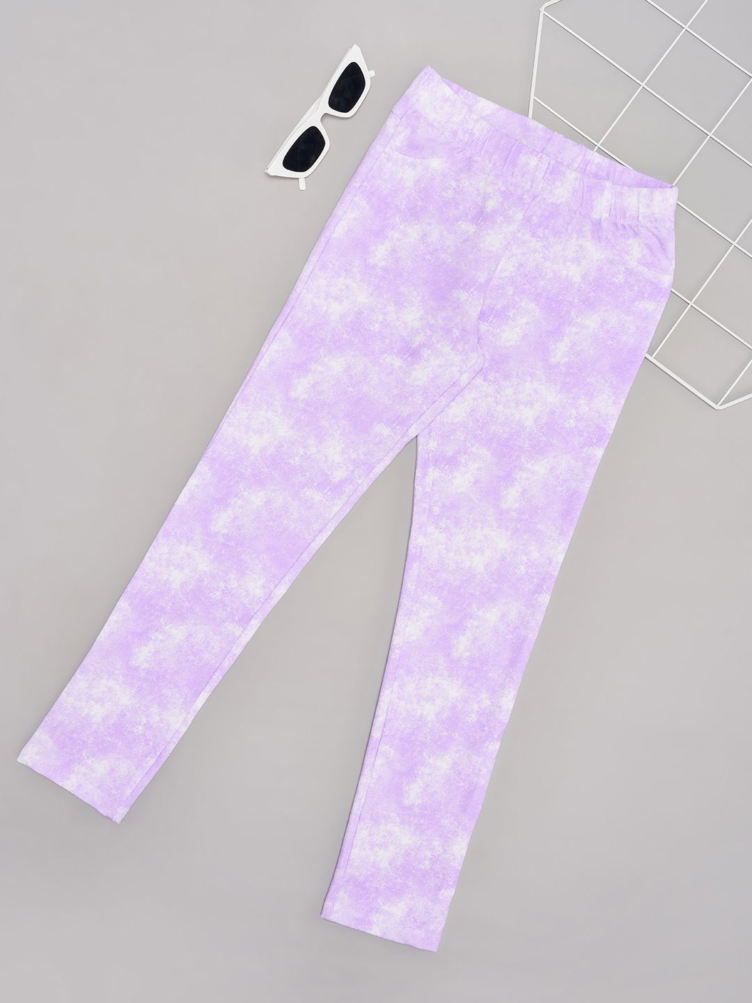 

Pantaloons Junior Girls Printed Track Pants, Purple
