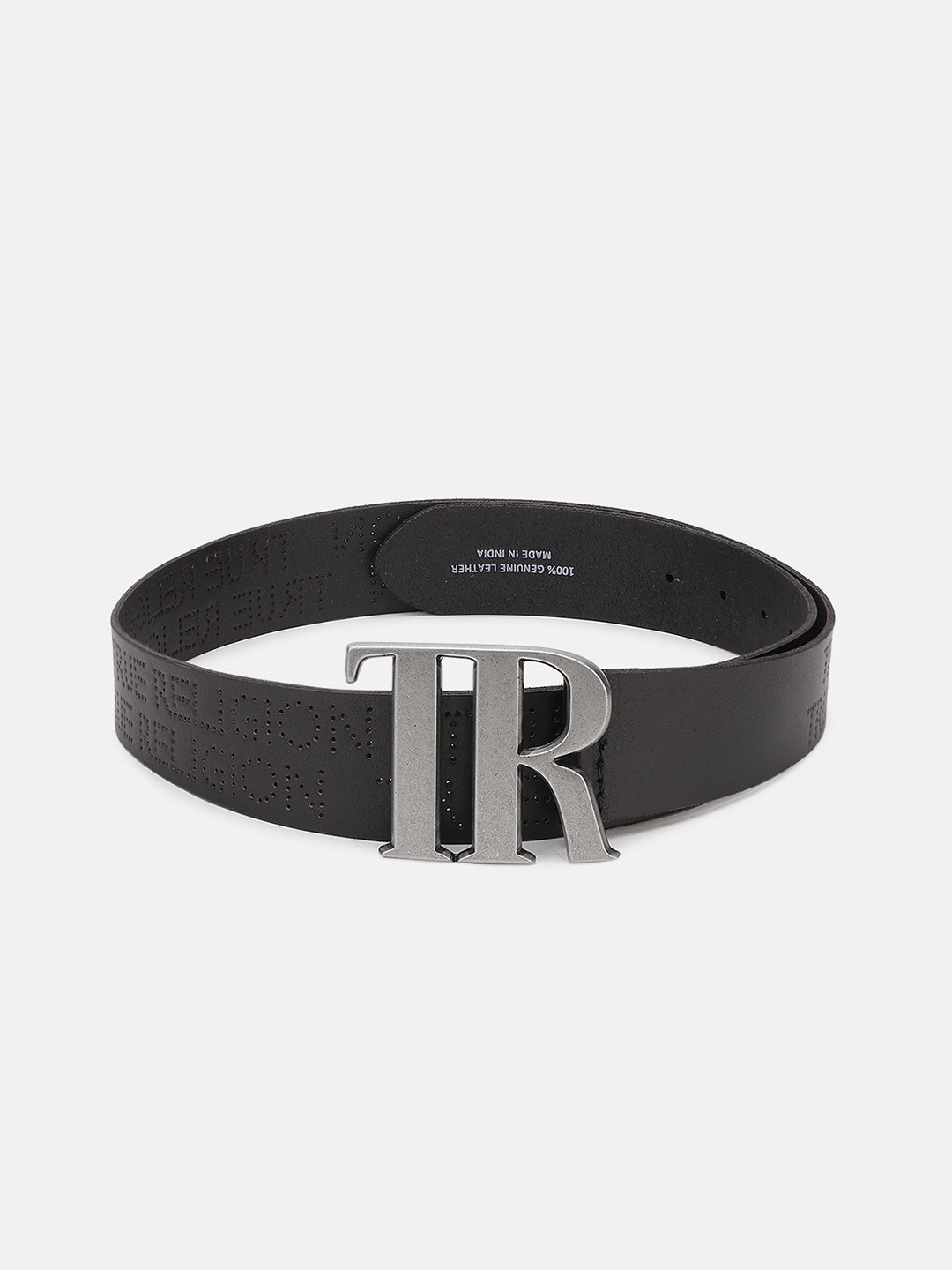 

True Religion Men Textured Leather Belt, Black