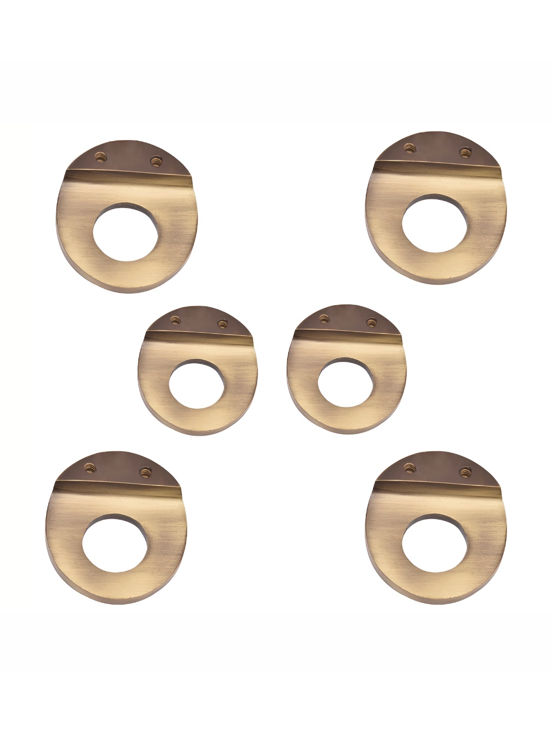 

Indianshelf 6-Pcs Beige Brass Oval Shaped Knobs