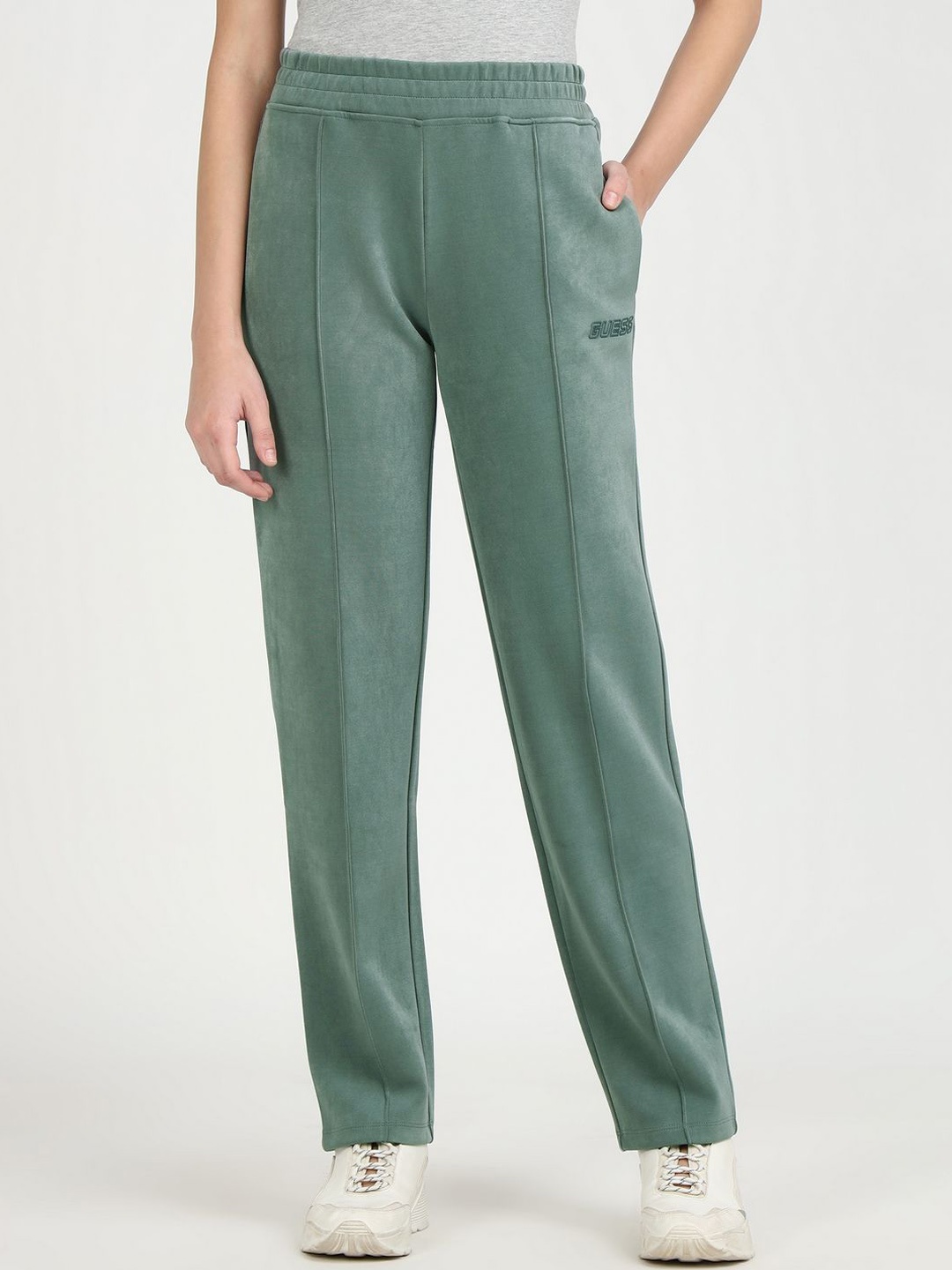 

GUESS Women Mid-Rise Track Pants, Green