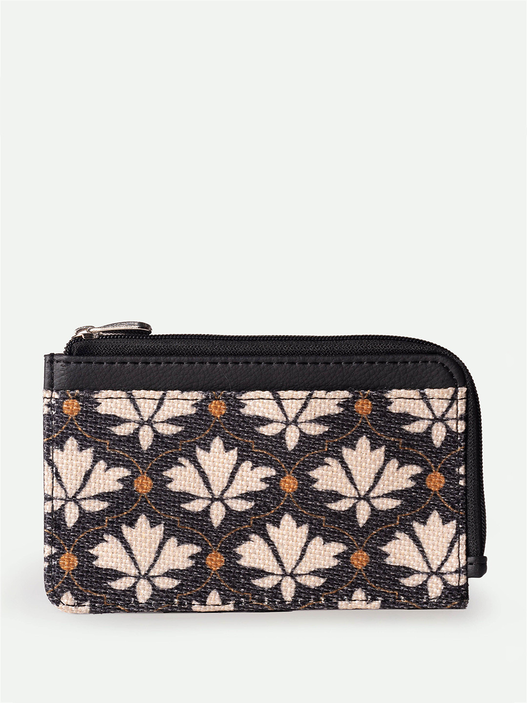 

ZOUK Women Printed Card Holder, Black