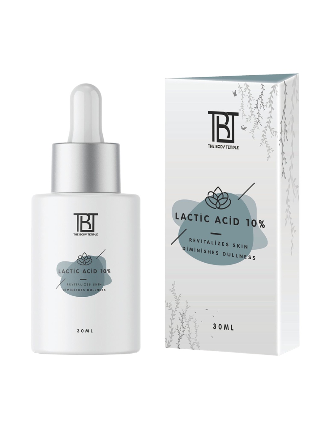 

The Body Temple 10% Lactic Acid Night Face Serum Even Dark Spots & Acne Marks - 30 ml, White