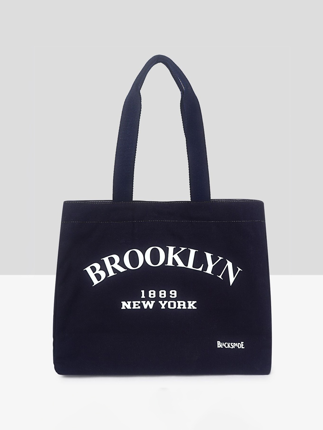 

Black Spade Women Typography Printed Shopper Tote Bag, Blue