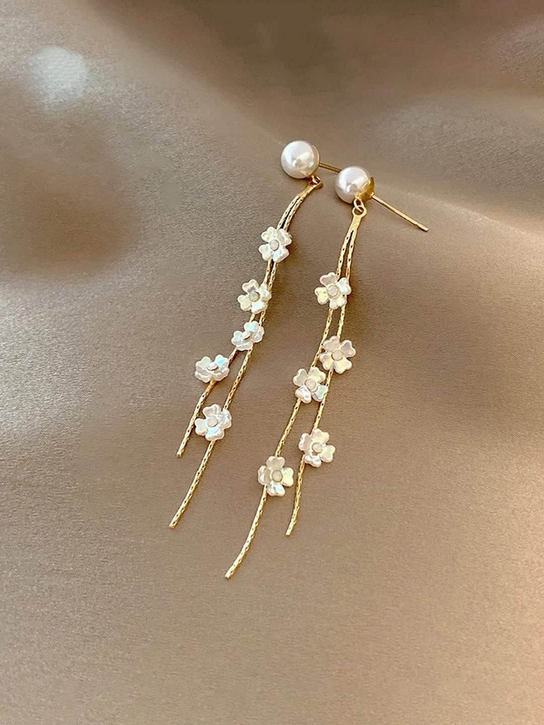 

YU FASHIONS Geometric Drop Earrings, Gold