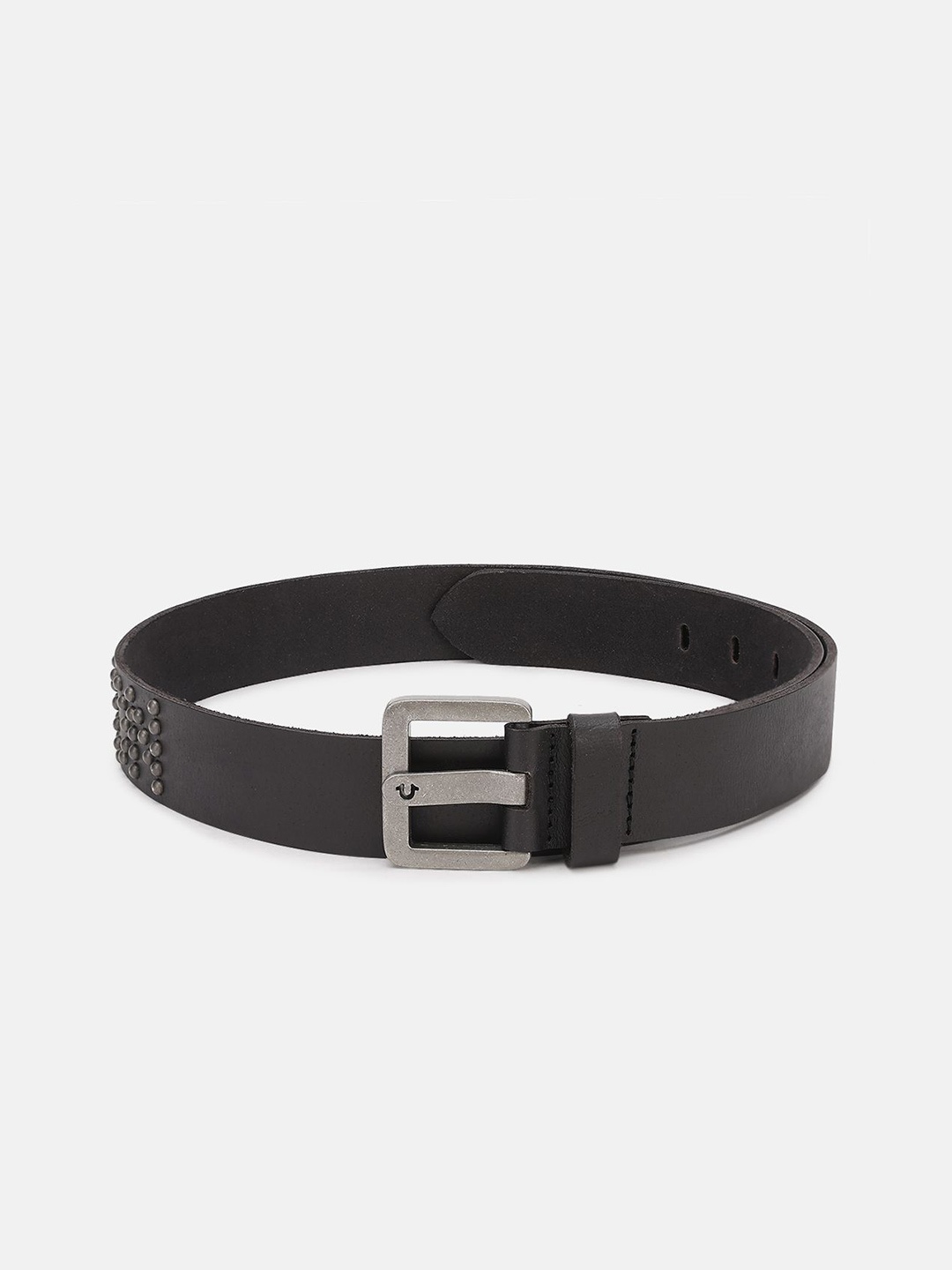 

True Religion Men Leather Belt, Black