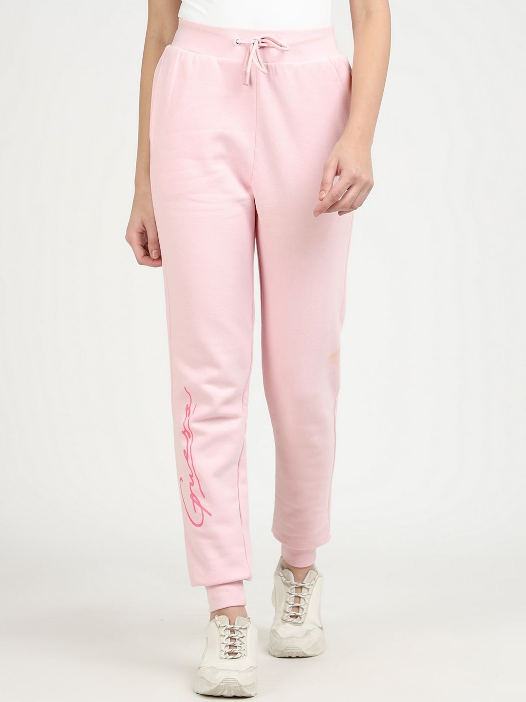 

GUESS Women Mid Rise Regular Fit Joggers, Pink