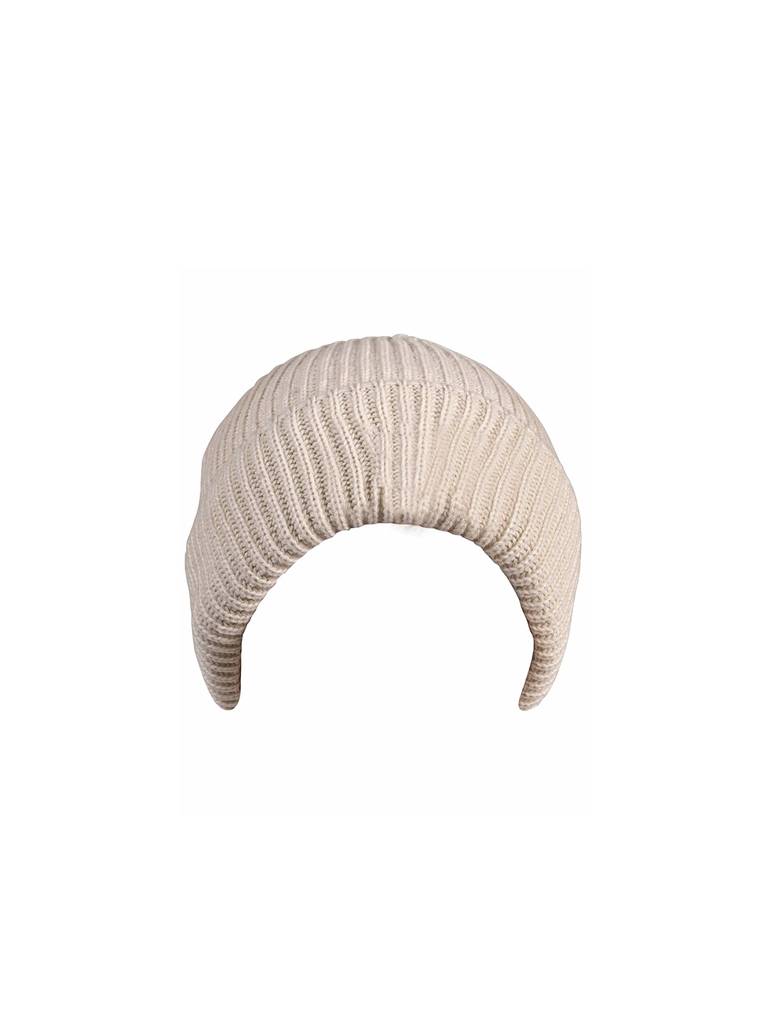 

Calvadoss Women Self Design Woollen Beanie, Beige