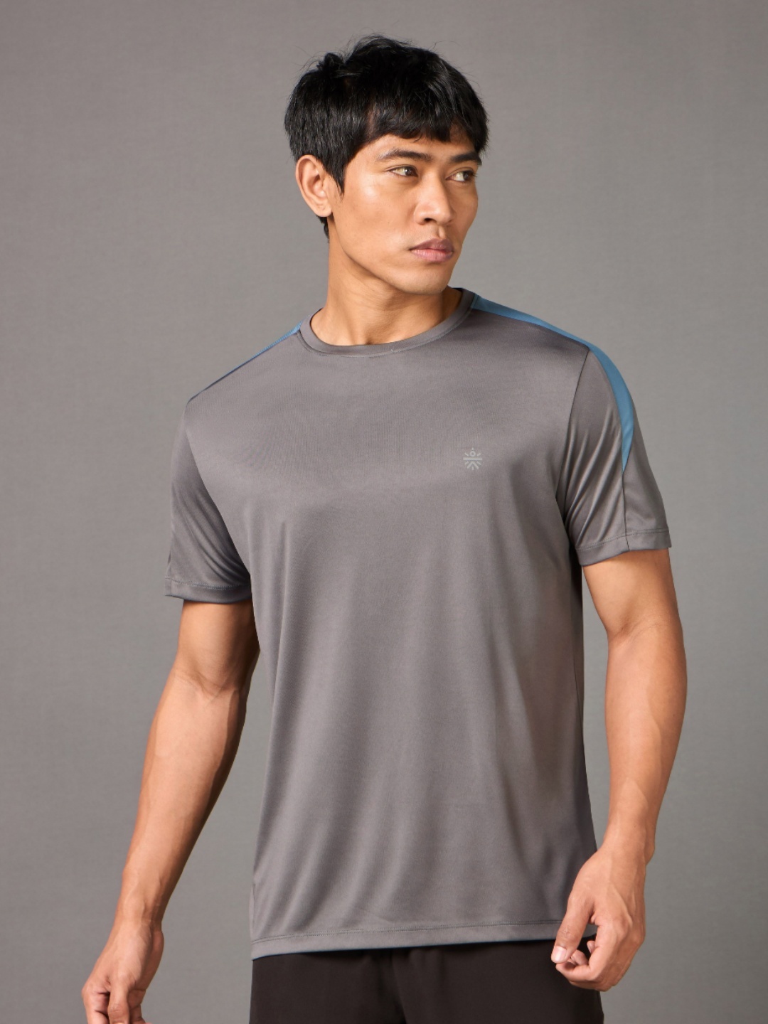 

CULT Men Moisture Wicking Solid Round Neck T-shirt, Grey