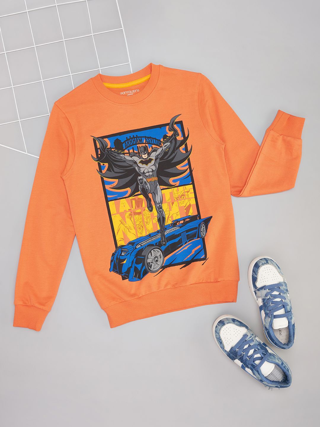 

Pantaloons Junior Boys Graphic Printed Pullover Sweatshirt, Orange