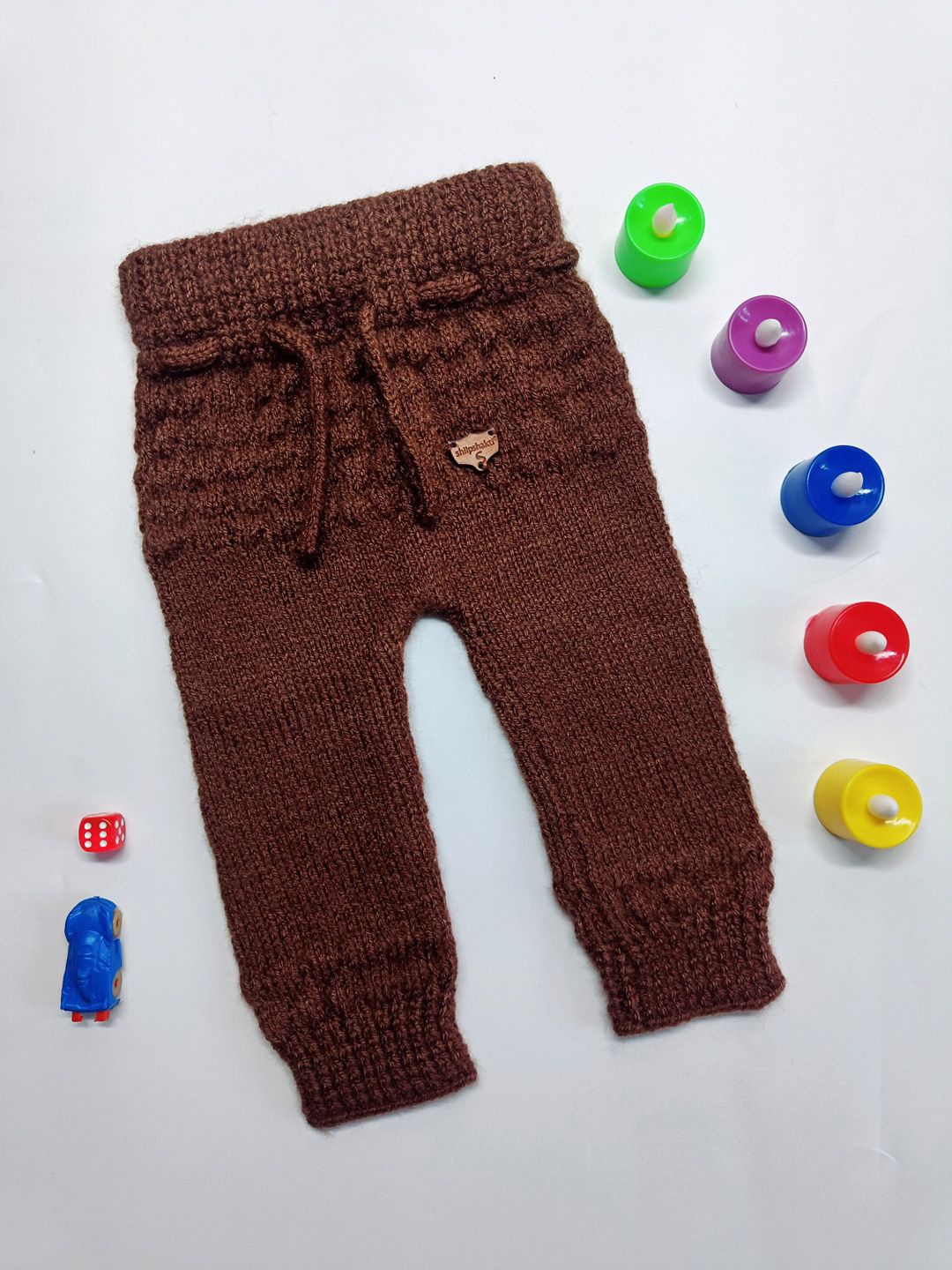 

ShilpShakti Kids Hand knit Woolen Bubble Easy Wash Trousers, Brown