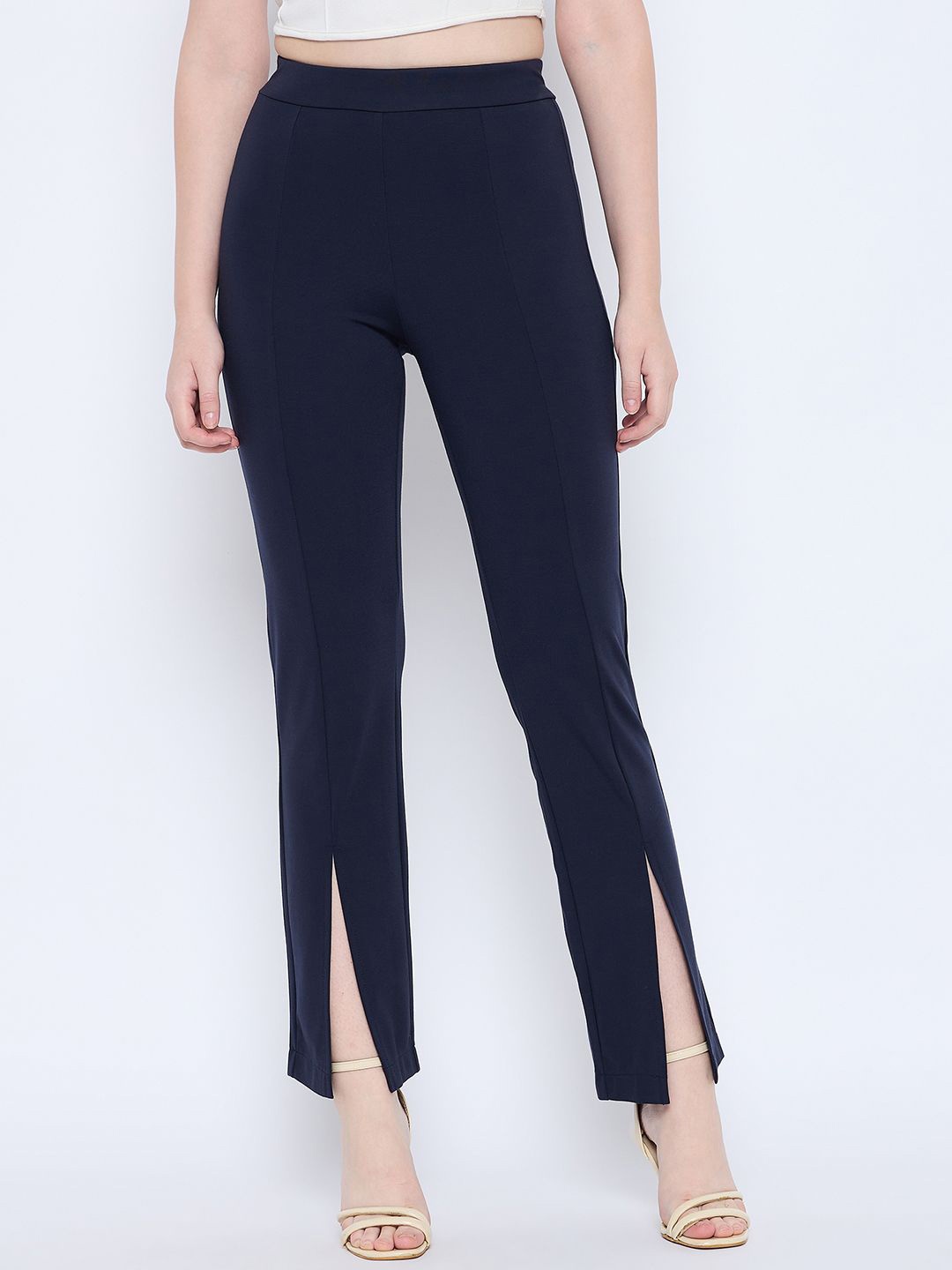 

Madame Women Solid Slim Fit Jeggings, Navy blue