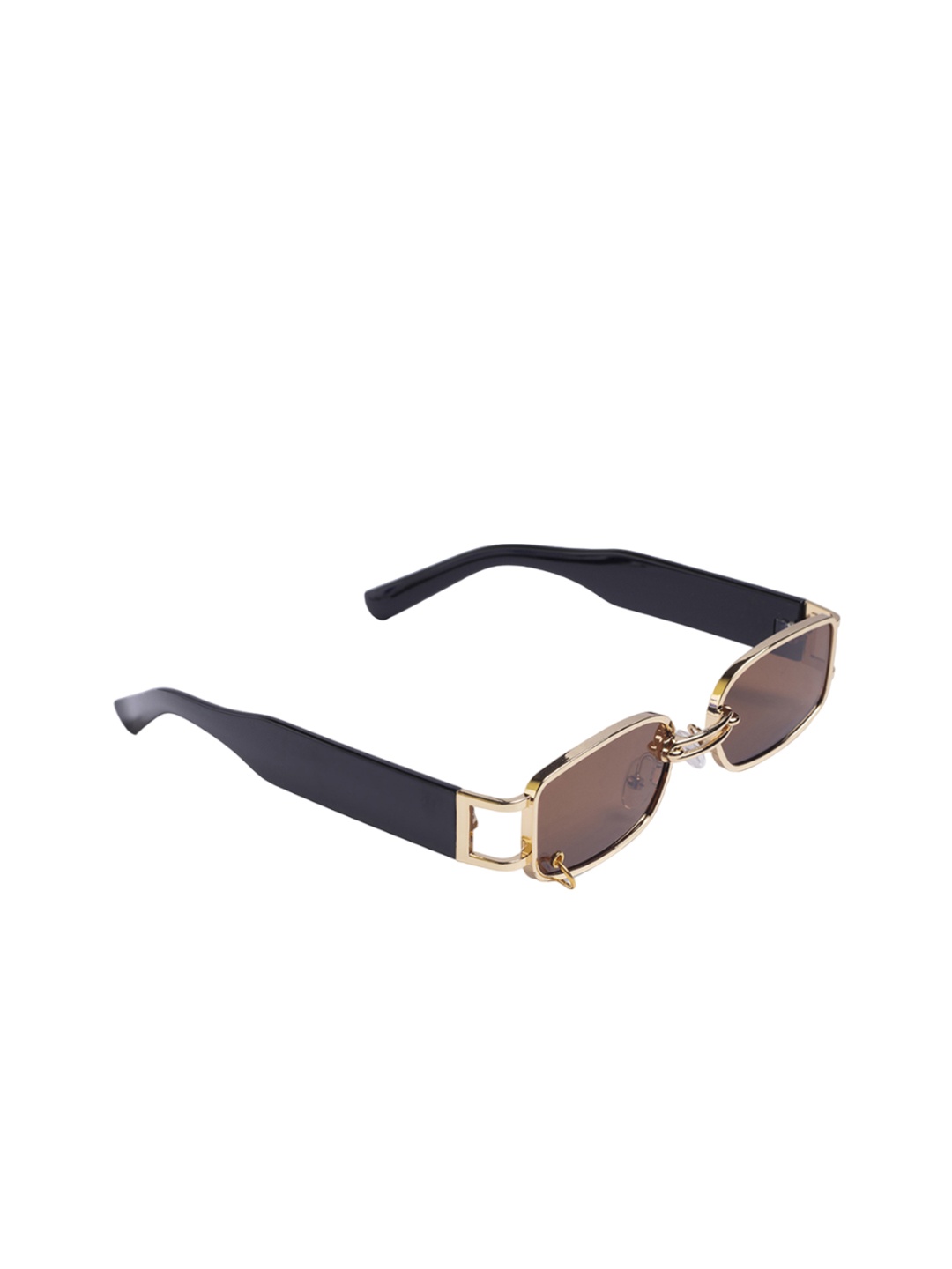 

DIMEH Unisex Rectangle Sunglasses with UV Protected Lens SG-325-Brown