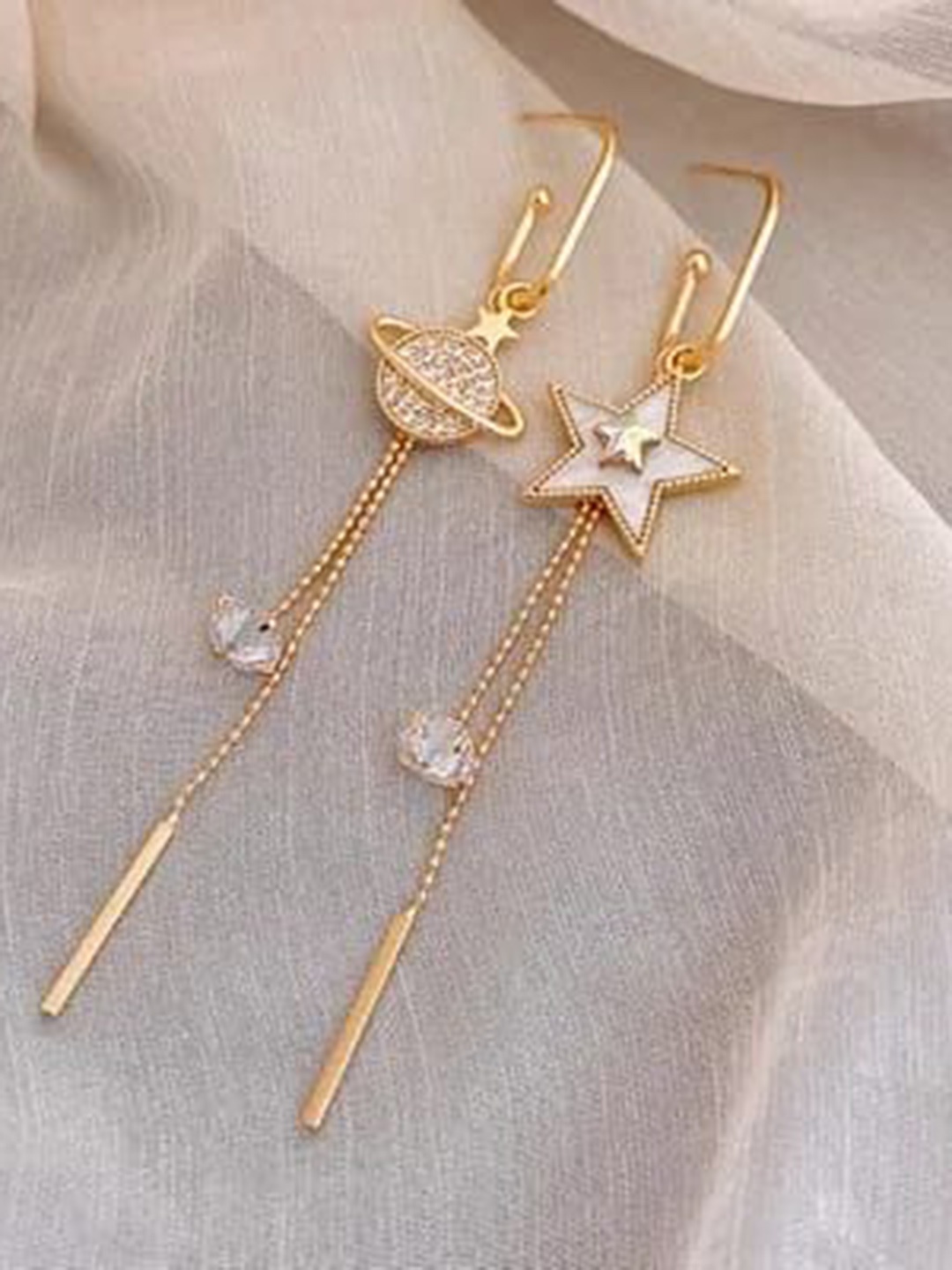 

YU FASHIONS Geometric Drop Earrings, Gold