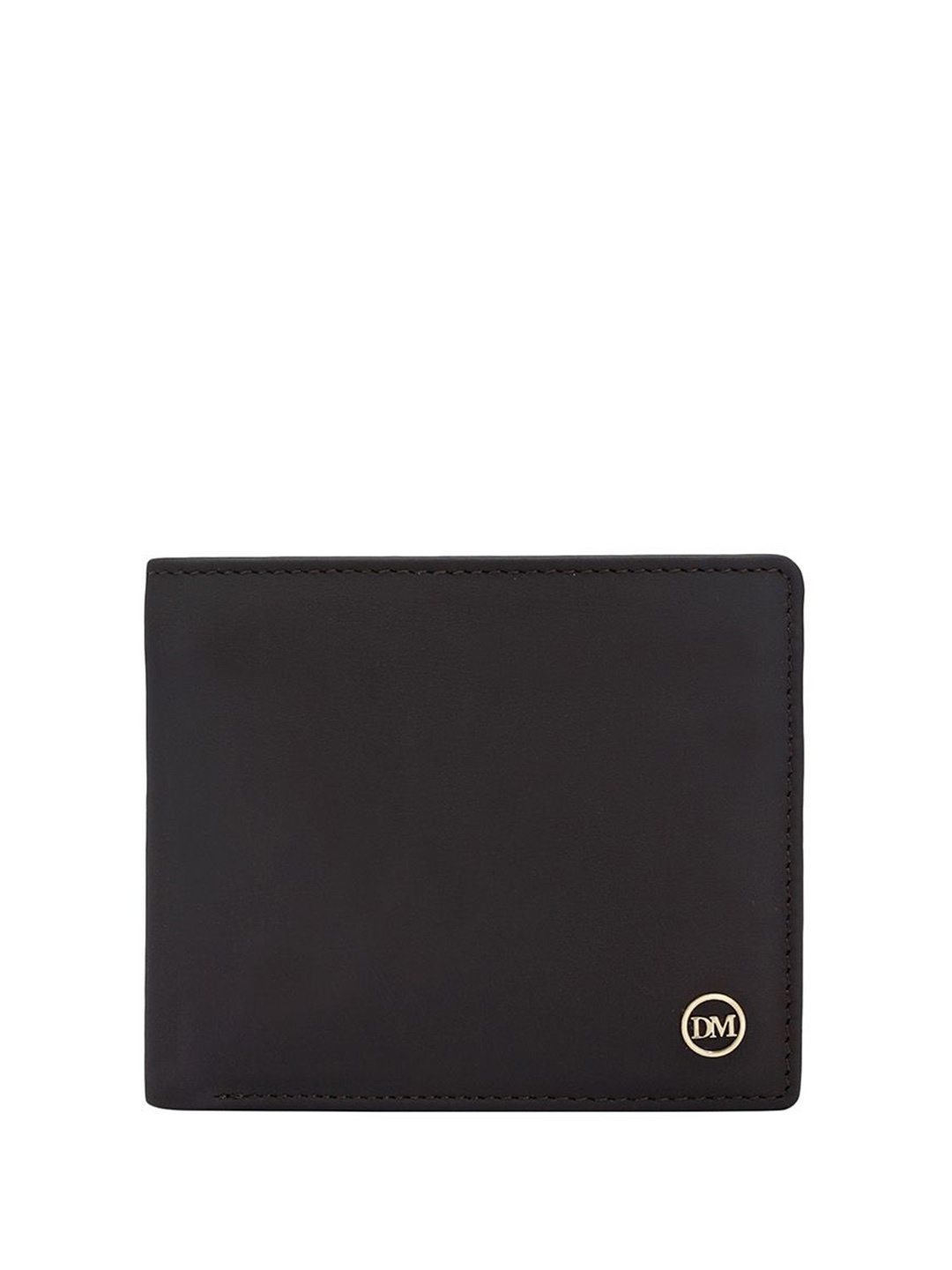 

Da Milano Men Textured Leather Two Fold Wallet, Brown