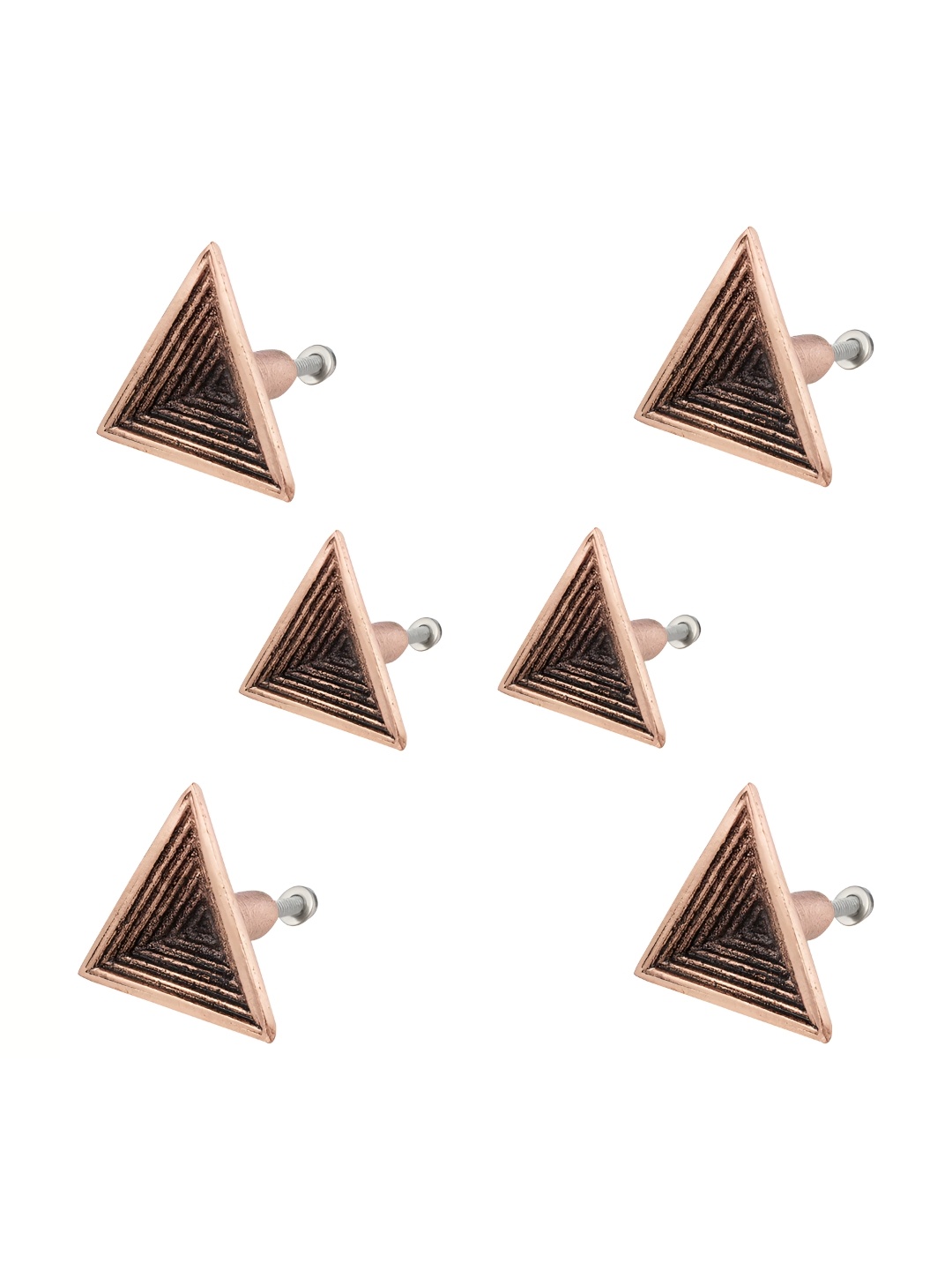 

Indianshelf 6Pcs Copper Textured Knobs