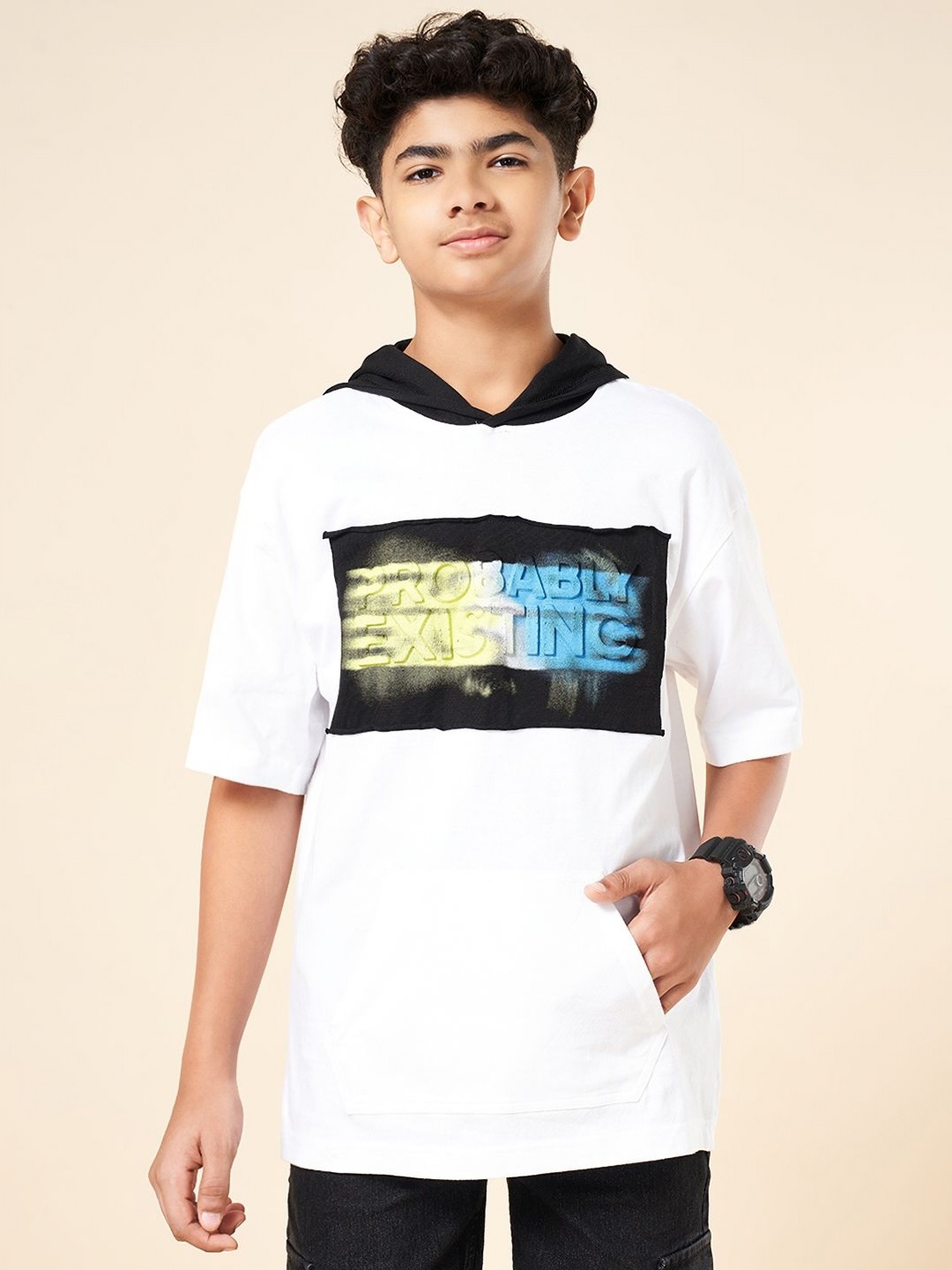 

Coolsters by Pantaloons Boys Typography Printed Hood Cotton T-shirt, White