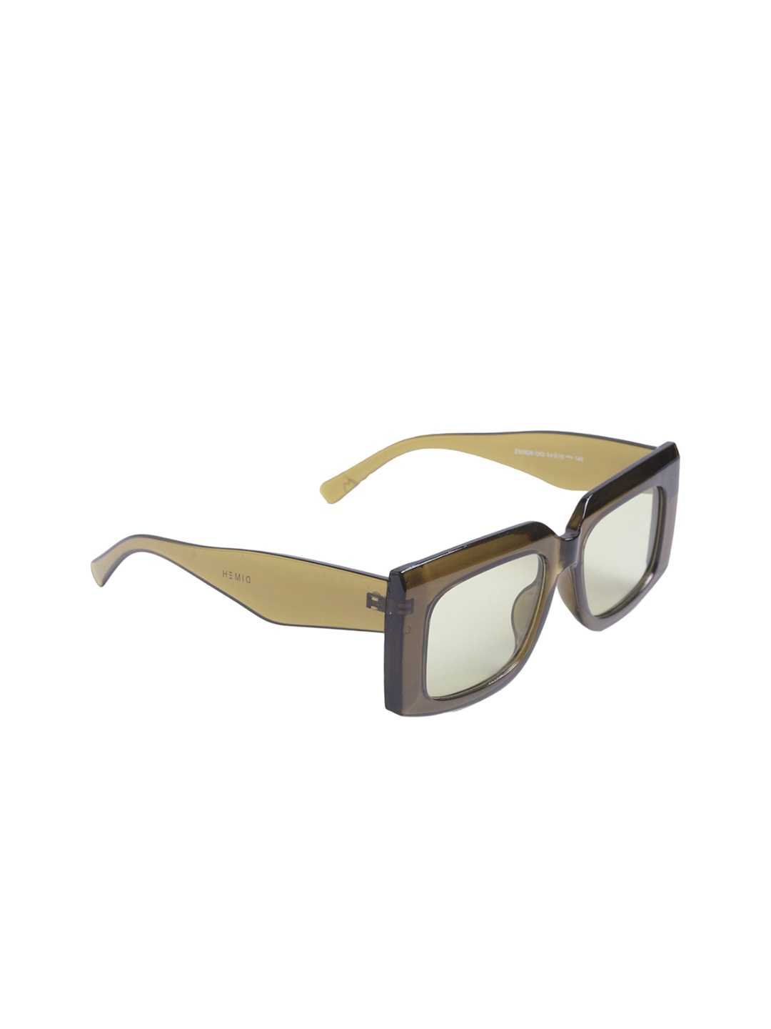 

DIMEH Unisex Square Sunglasses with UV Protected Lens SG-239, Olive