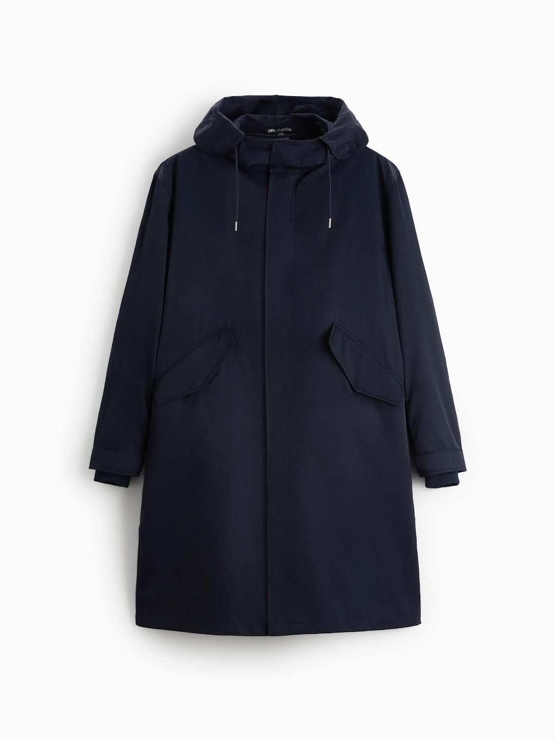 

ZARA Men Navy Blue Rain Jacket