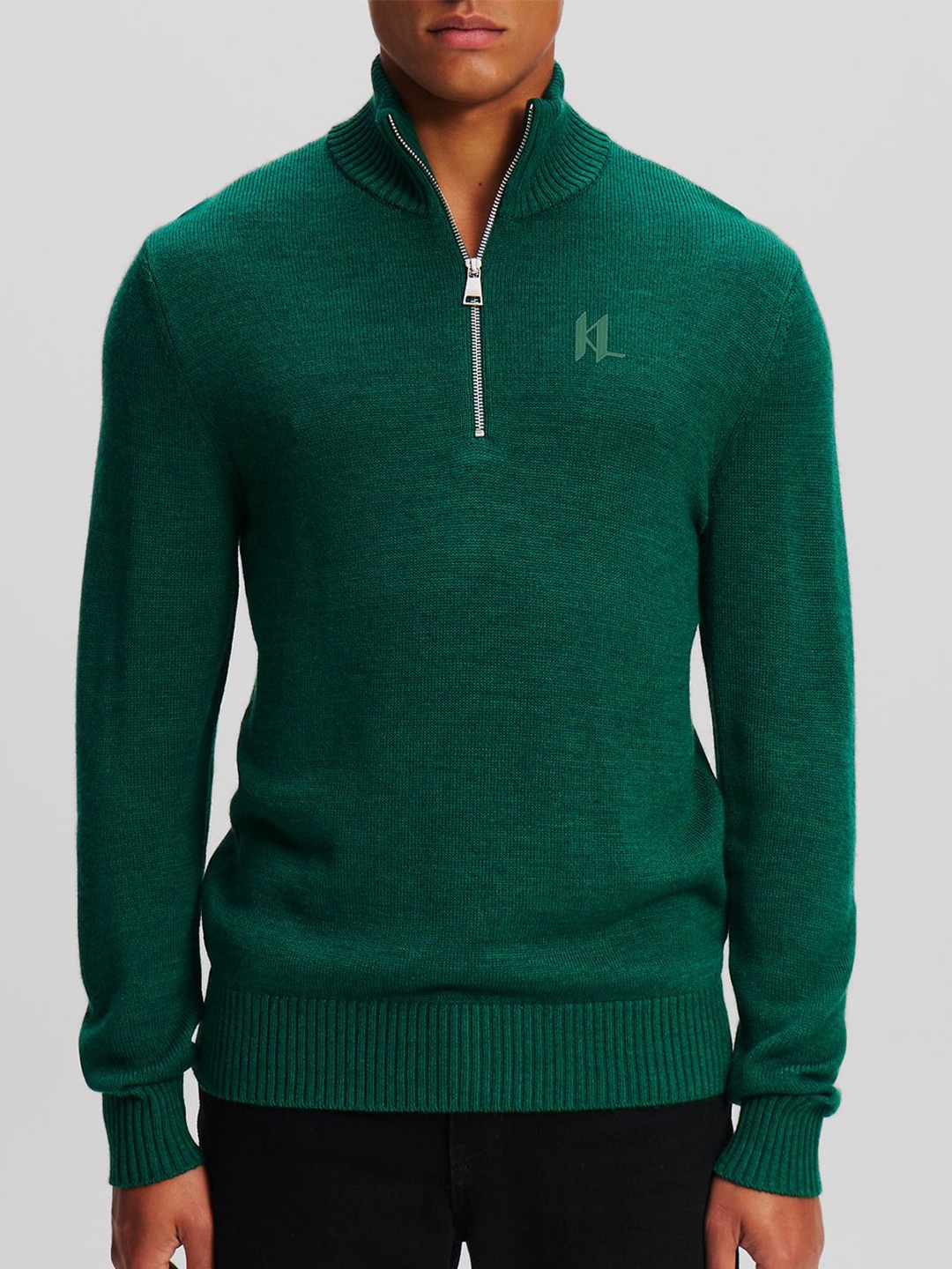 

Karl Lagerfeld Men Woollen Pullover, Green