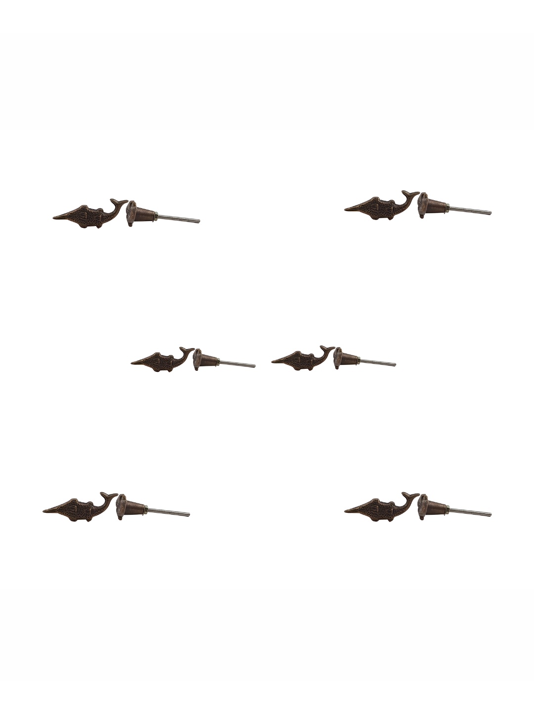 

Indianshelf Bronze 6 Pieces Iron Swordfish Knobs