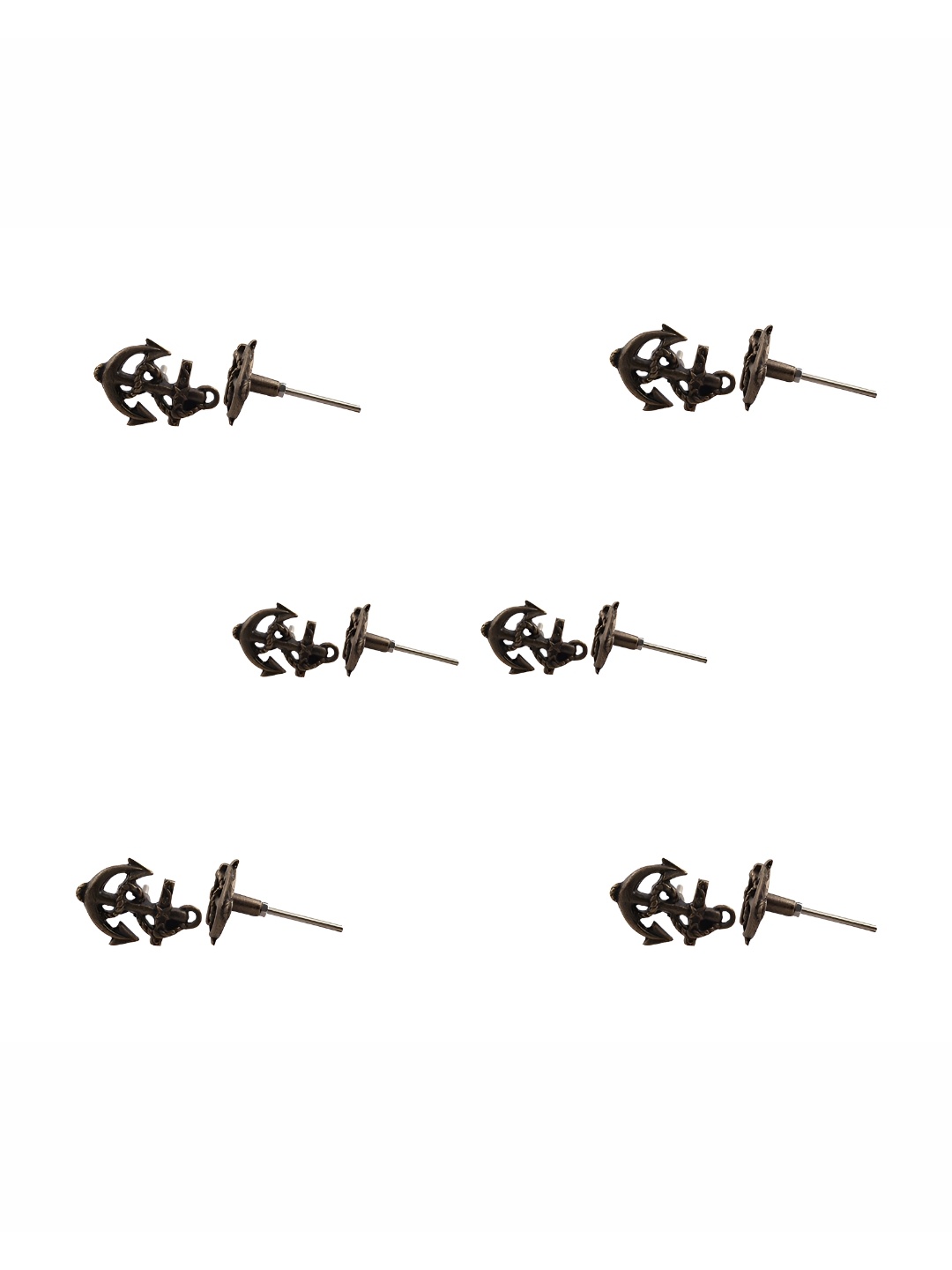 

Indianshelf Set Of 6 Bronze Iron Anchor Knobs