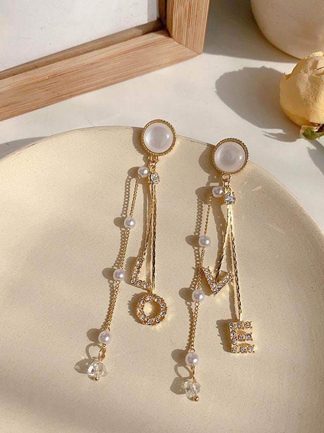 

YU FASHIONS Geometric Drop Earrings, Gold
