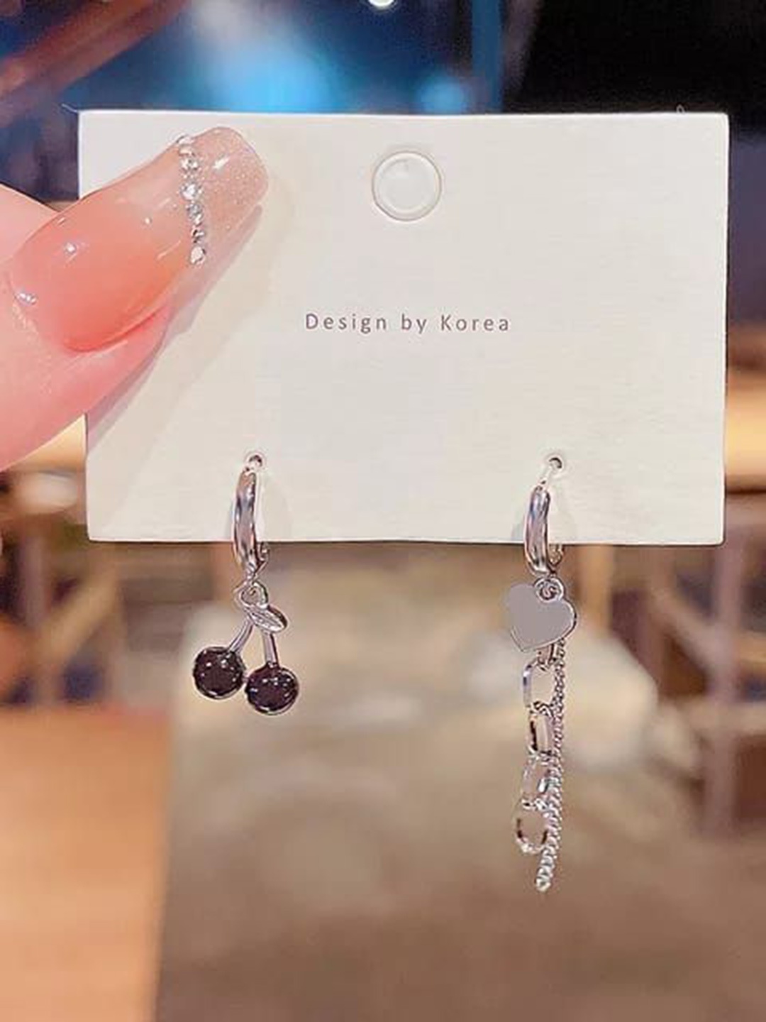 

YU FASHIONS Geometric Drop Earrings, Silver
