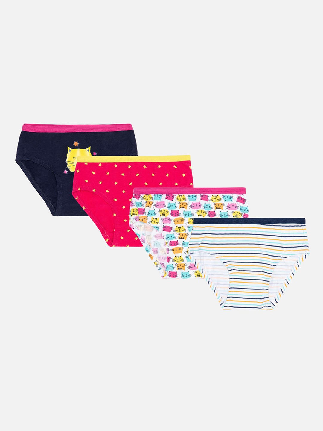 

Bodycare Girls Pack Of 4 Assorted Hipster Briefs