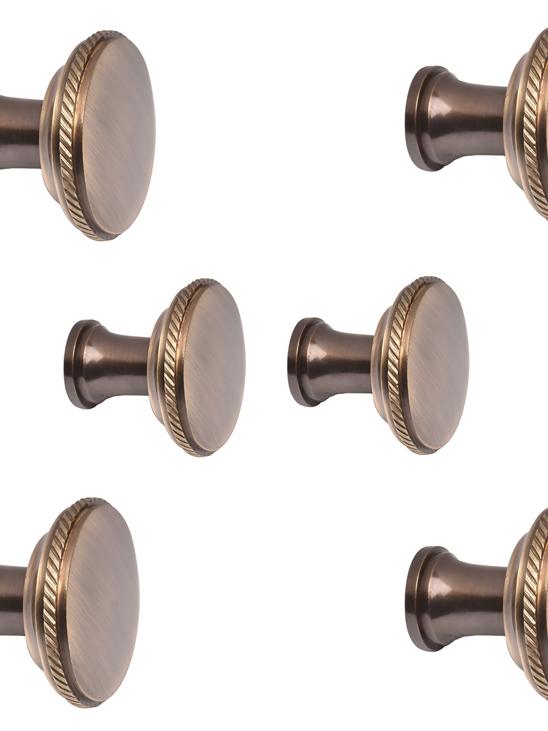 

Indianshelf 6Pcs Textured Round Knobs, Gold