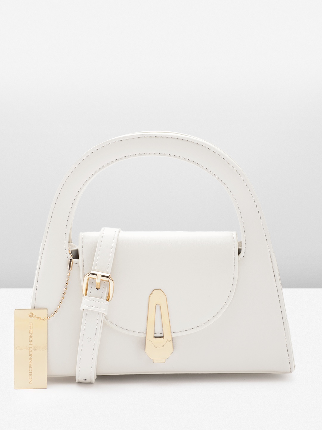 

French Connection Miniature Handheld Bag, Off white