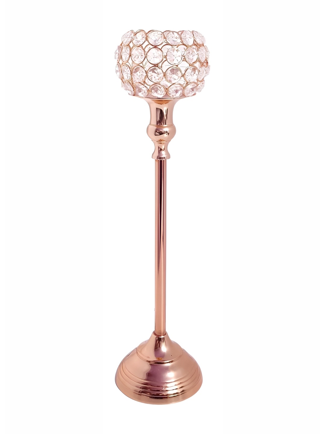

Extreme Karigari Rose Gold Metal Candle Holder