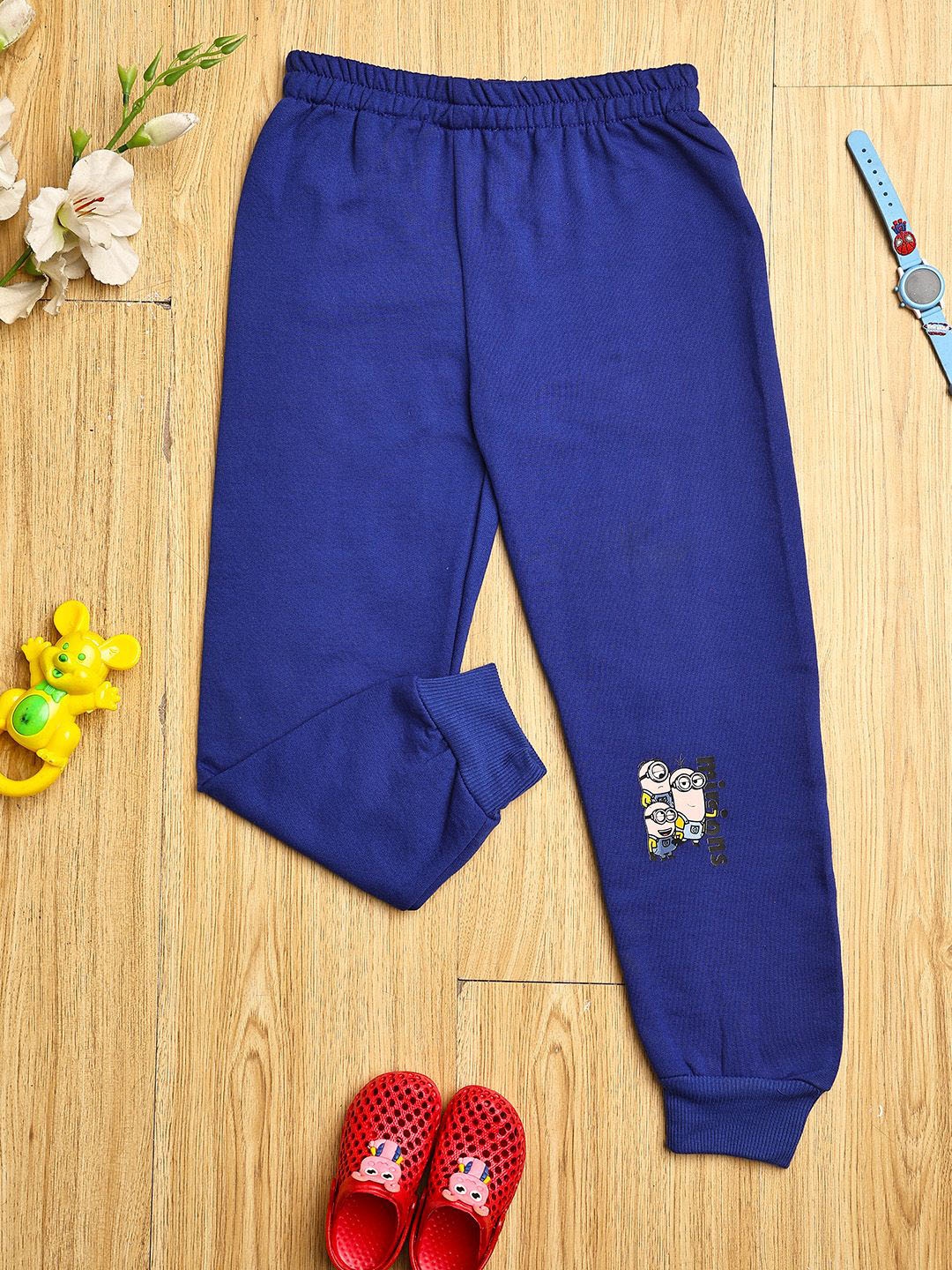 

Cutiekins Boys Fleece Regular Fit Joggers, Navy blue