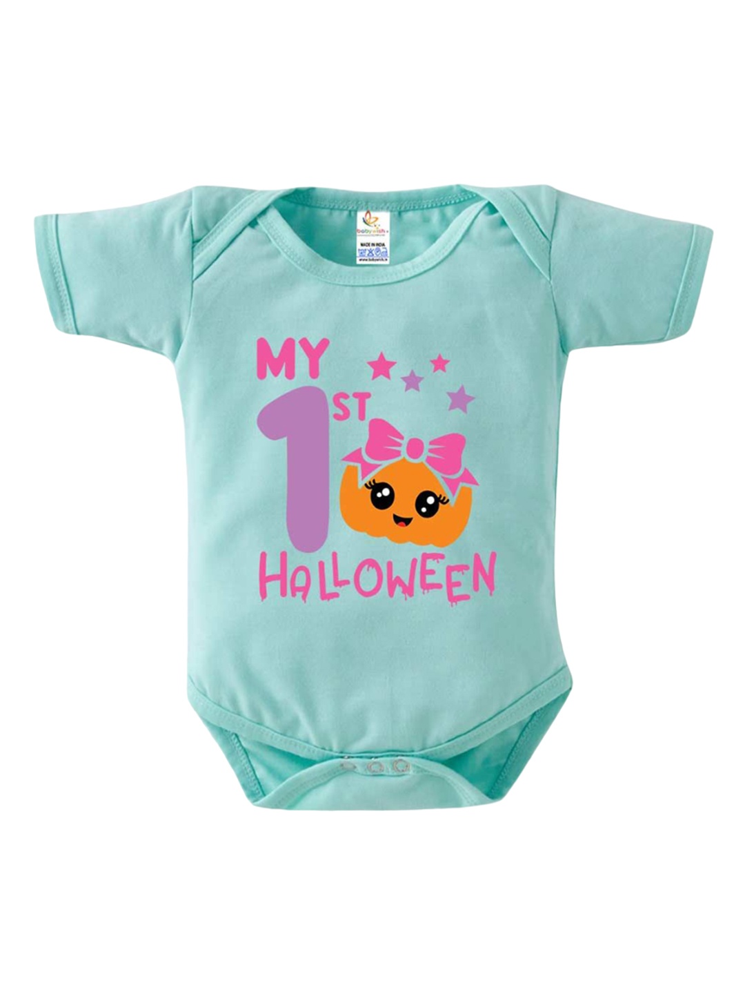 

Babywish Kids Printed Cotton Bodysuit, Sea green