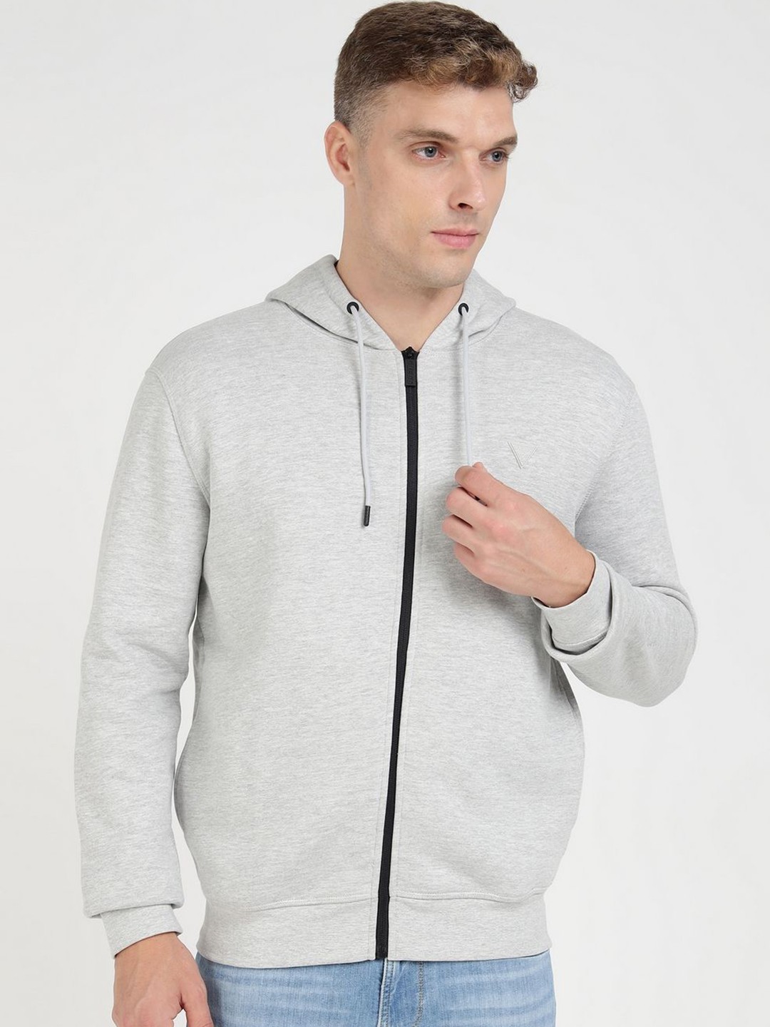 

GUESS Men Hooded Sweatshirt, Grey