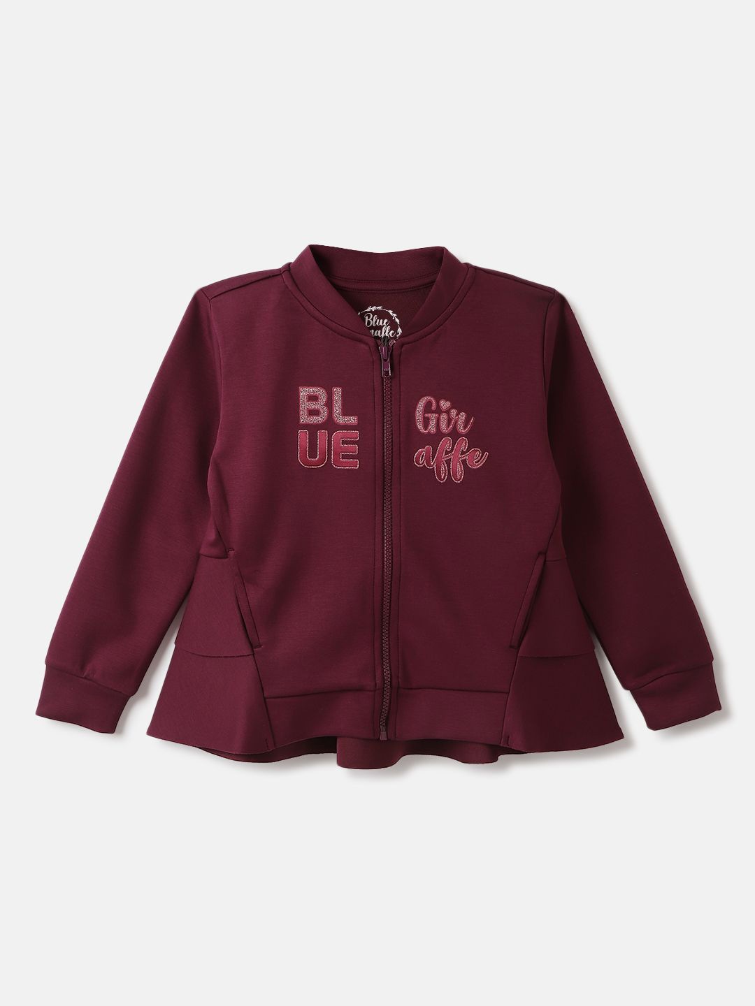 

Blue Giraffe Girls Brand Logo Sweatshirt, Burgundy