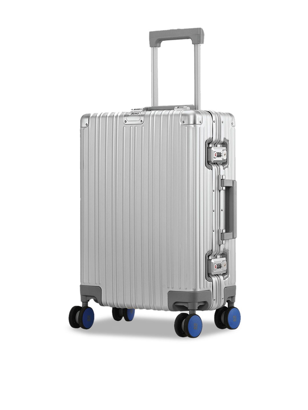 

EUME Textured Cabin Trolley Bag, Silver