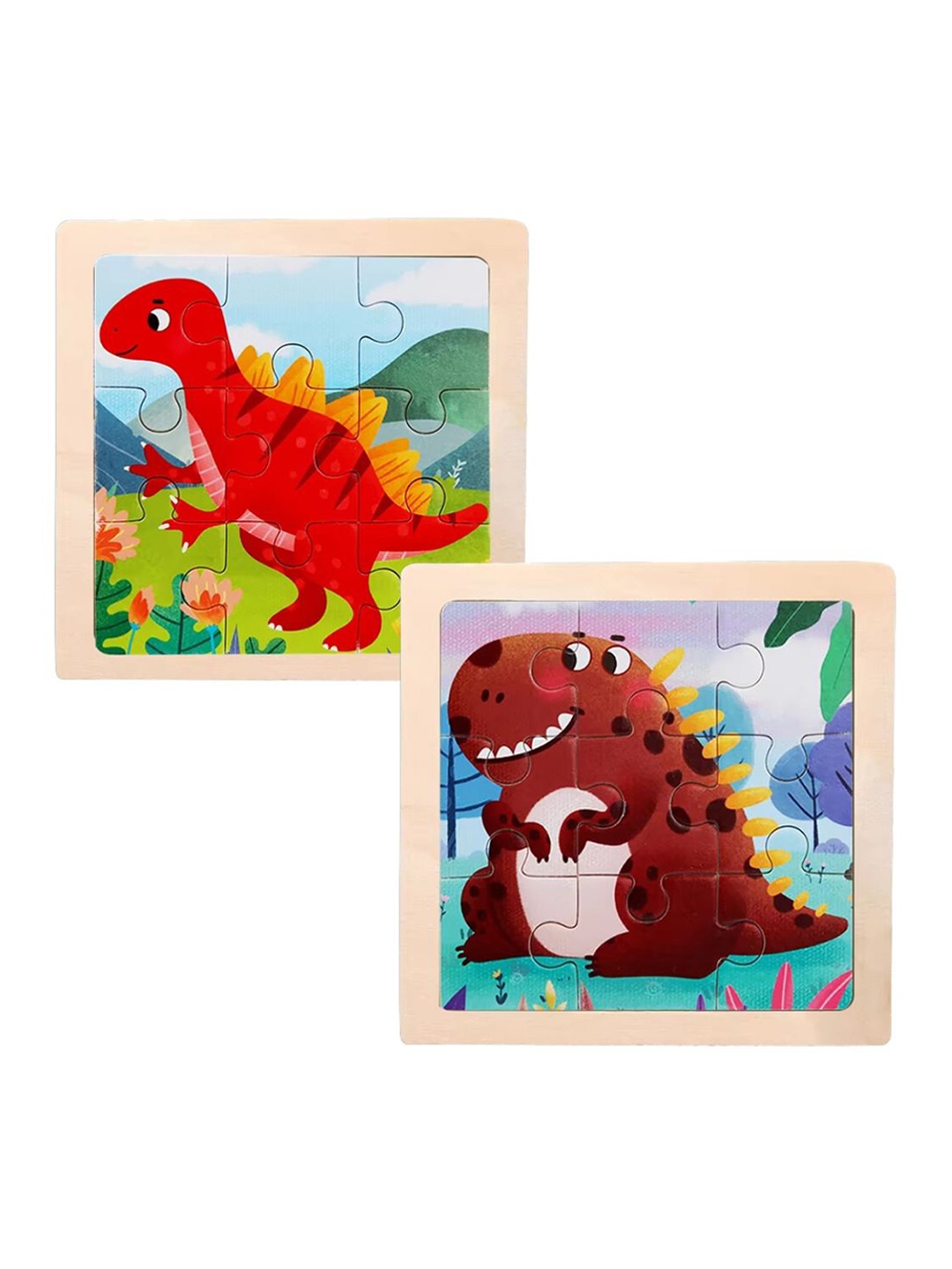 

BAESD Kids Pack of 2 Wooden Block Puzzle, Multi